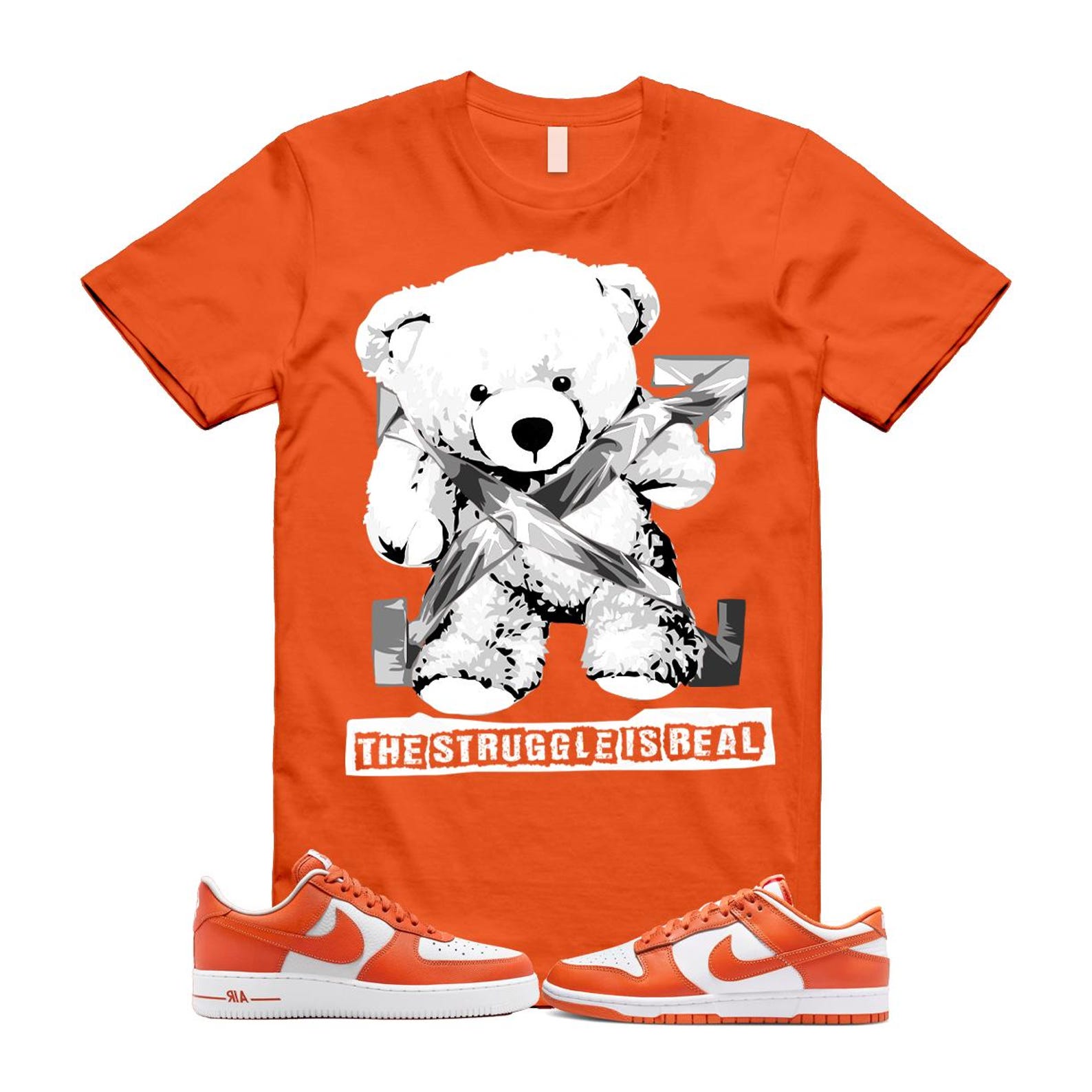 Dunk Cosmic Clay White Orange Low Air Force 1 '07 T Shirt Match STRUG DV0833-114 T-Shirt, Sneaker Match Tee