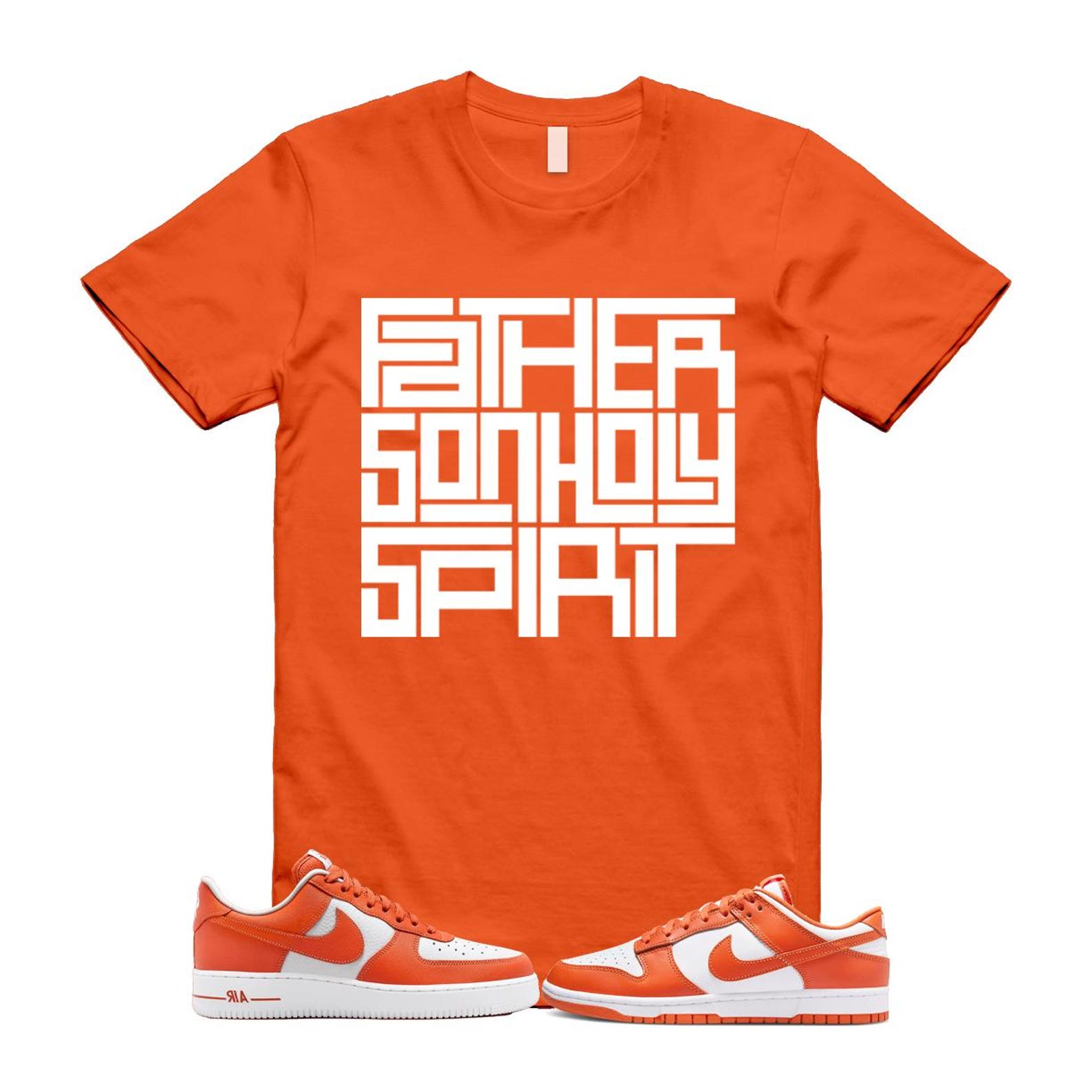 Dunk Cosmic Clay White Orange Low Air Force 1 '07 T Shirt Match FATHER DV0833-114 T-Shirt, Sneaker Match Tee