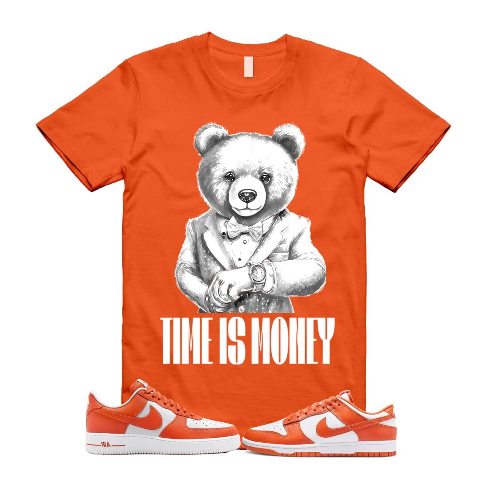 Dunk Cosmic Clay White Orange Low Air Force 1 '07 T Shirt Match TIM DV0833-114 T-Shirt, Sneaker Match Tee