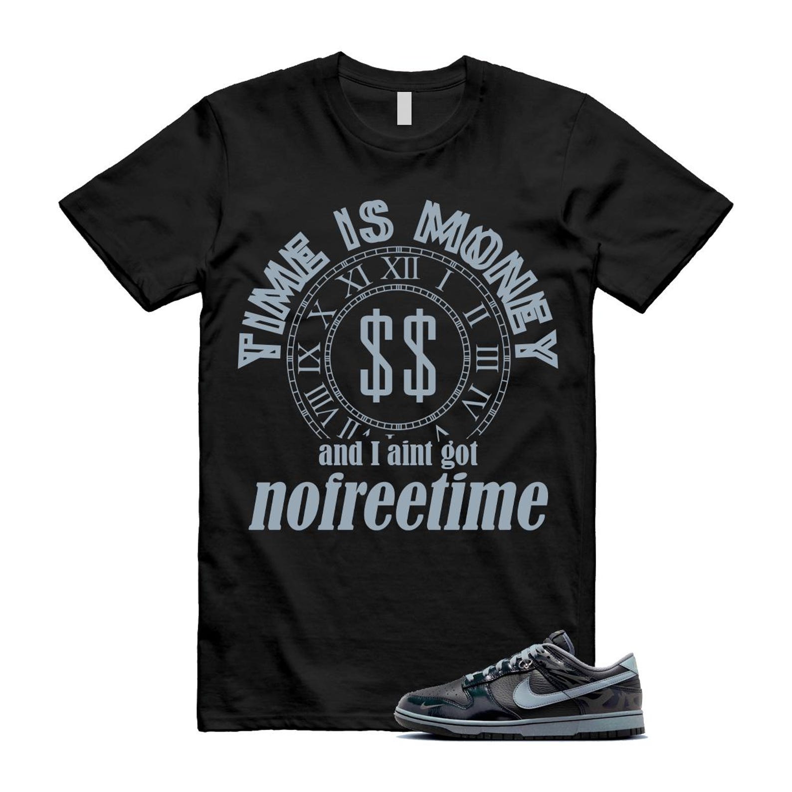 Dunk Berlin Black Off Noir Cool Grey Jade Horizon Low T Shirt Match FREE TIME FZ3053-001 T-Shirt, Sneaker Match Tee