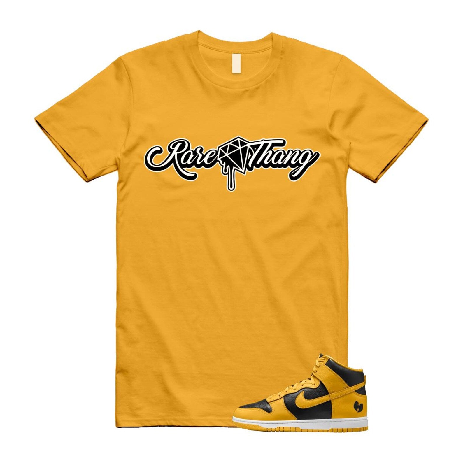 Dunk Tang Black Pollen White Yellow Gold High T Shirt Match RARE HJ4320-001 T-Shirt, Sneaker Match Tee