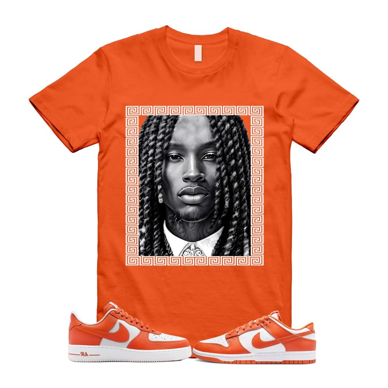 Dunk Cosmic Clay White Orange Low Air Force 1 '07 T Shirt Match VON DV0833-114 T-Shirt, Sneaker Match Tee