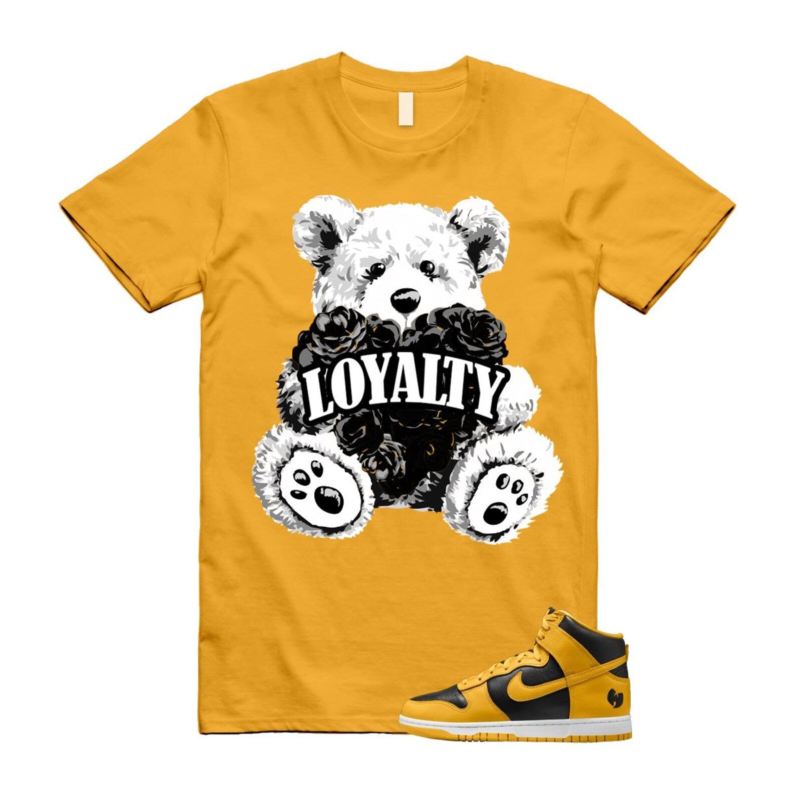 Dunk Tang Black Pollen White Yellow Gold High T Shirt Match LYLTY HJ4320-001 T-Shirt, Sneaker Match Tee