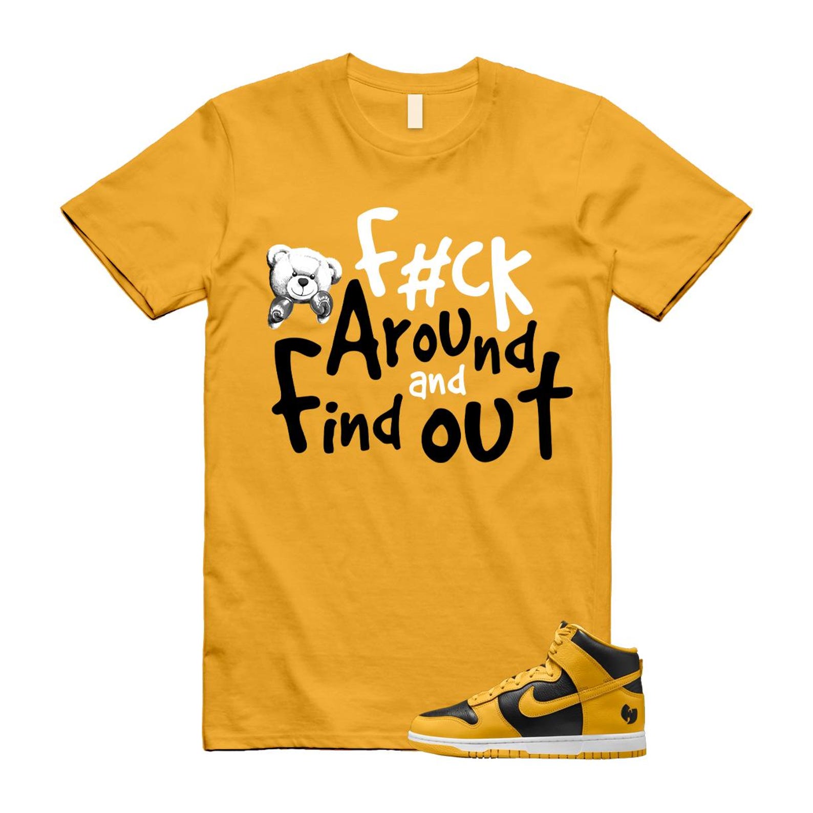 Dunk Tang Black Pollen White Yellow Gold High T Shirt Match FCK HJ4320-001 T-Shirt, Sneaker Match Tee