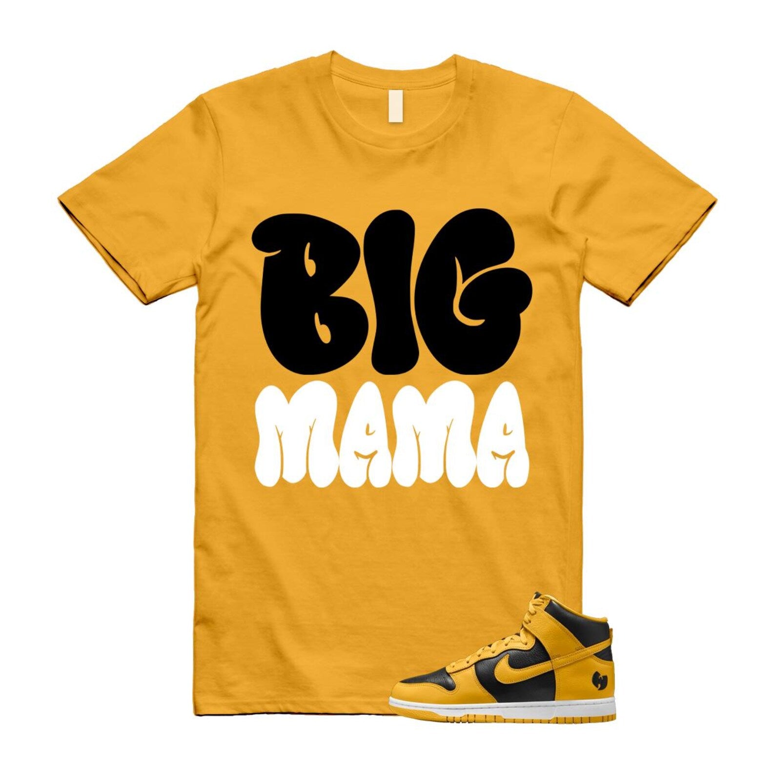 Dunk Tang Black Pollen White Yellow Gold High T Shirt Match MAMA HJ4320-001 T-Shirt, Sneaker Match Tee