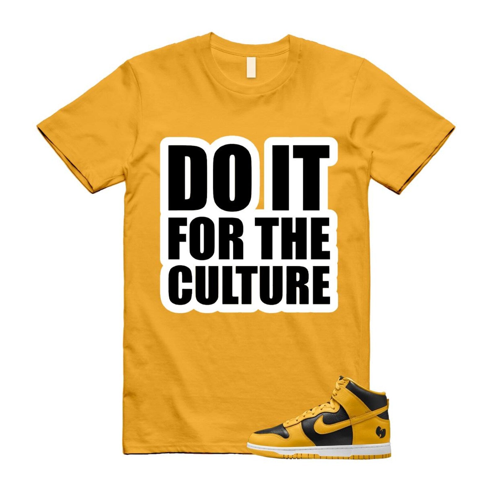 Dunk Tang Black Pollen White Yellow Gold High T Shirt Match CULTURE HJ4320-001 T-Shirt, Sneaker Match Tee