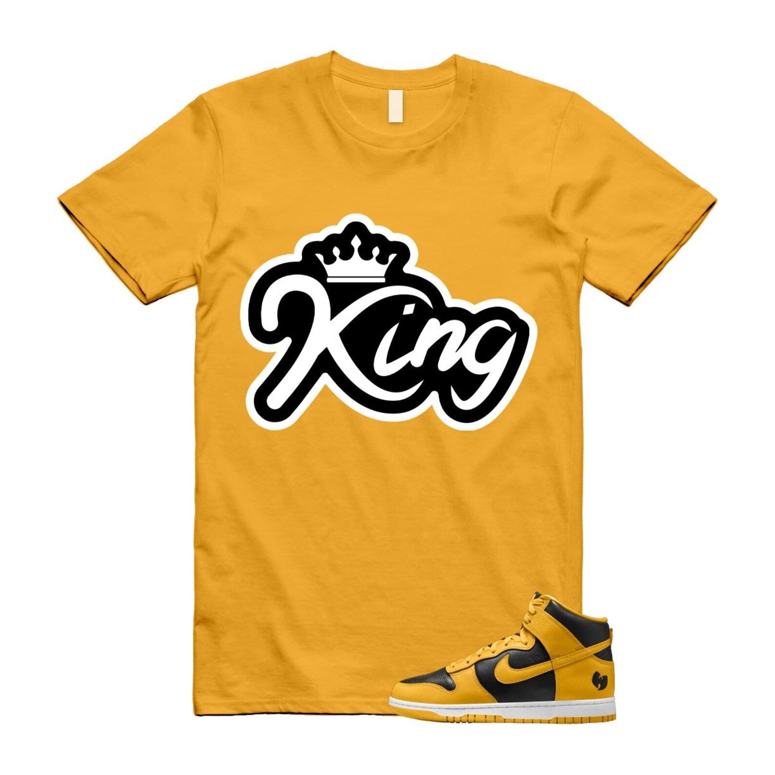 Dunk Tang Black Pollen White Yellow Gold High T Shirt Match K2 HJ4320-001 T-Shirt, Sneaker Match Tee
