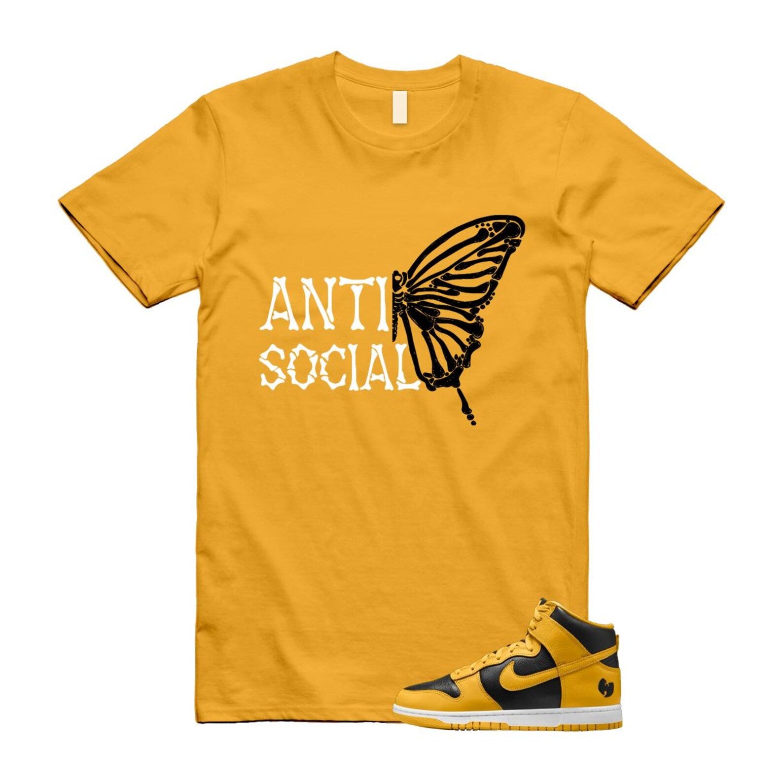 Dunk Tang Black Pollen White Yellow Gold High T Shirt Match ASB HJ4320-001 T-Shirt, Sneaker Match Tee