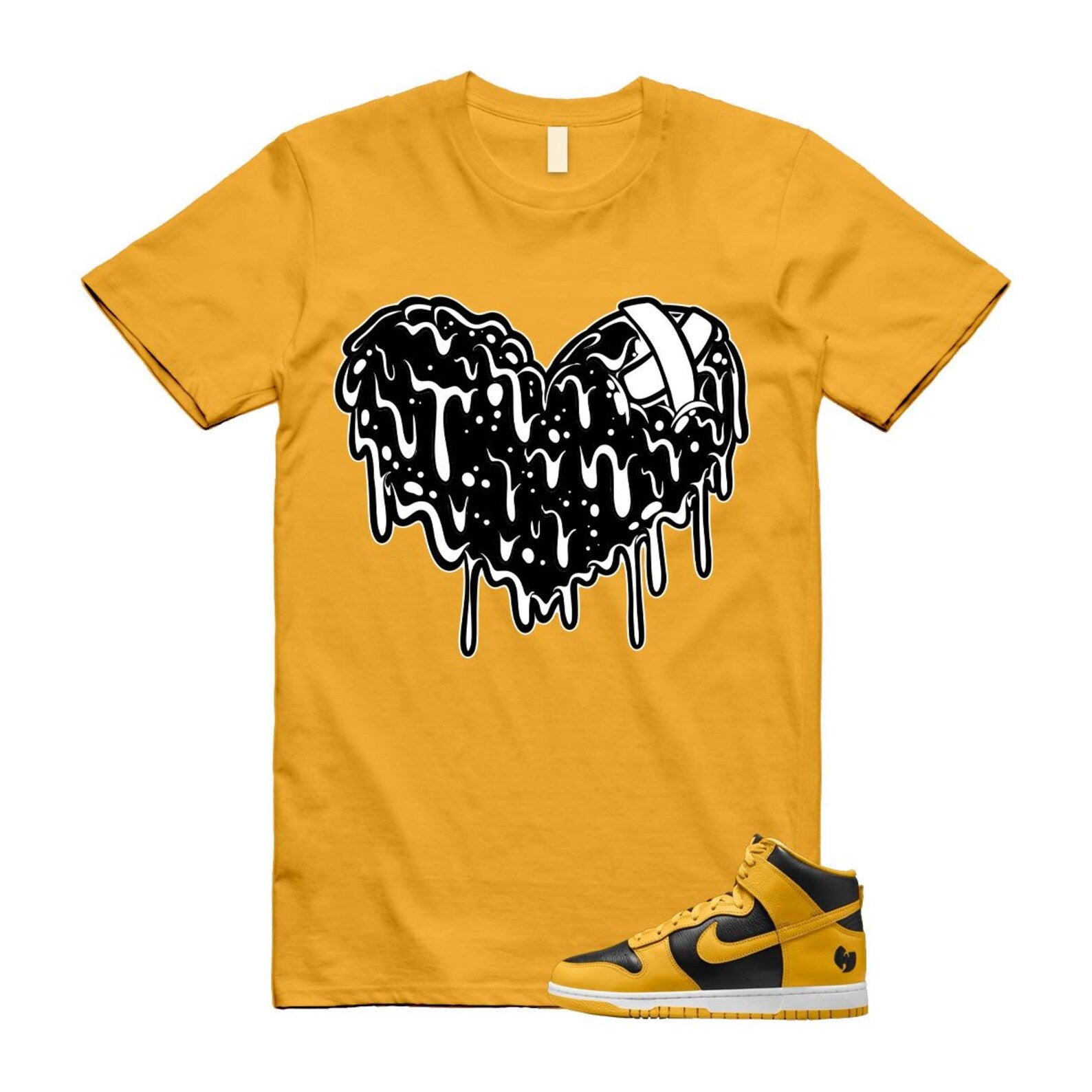 Dunk Tang Black Pollen White Yellow Gold High T Shirt Match DRHRT HJ4320-001 T-Shirt, Sneaker Match Tee