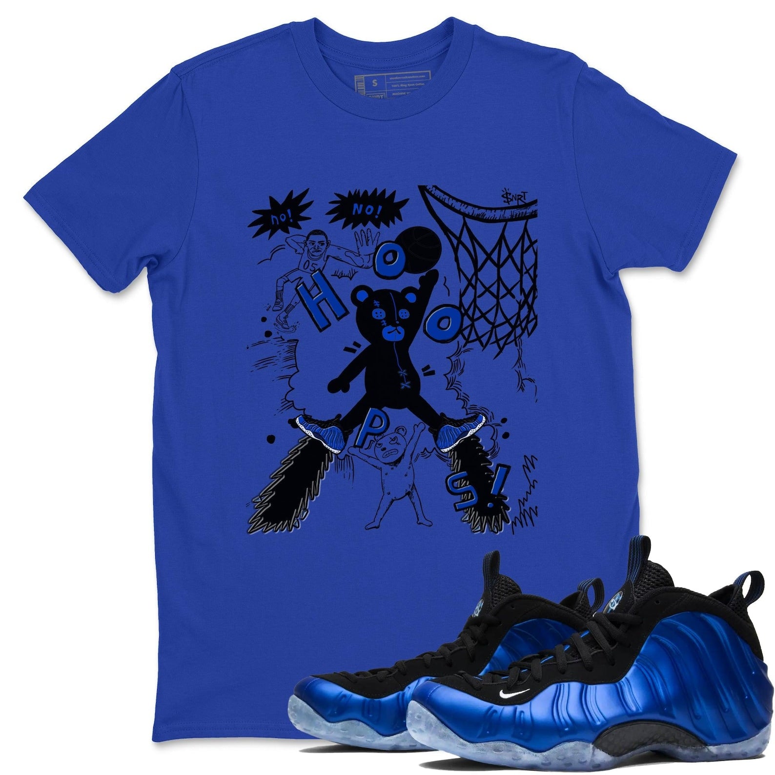 Stop The Bear Unisex T Shirts To Match Jordans Air Foamposite One Royal, FQ8181-511 T-Shirt, Sneaker Match Tee