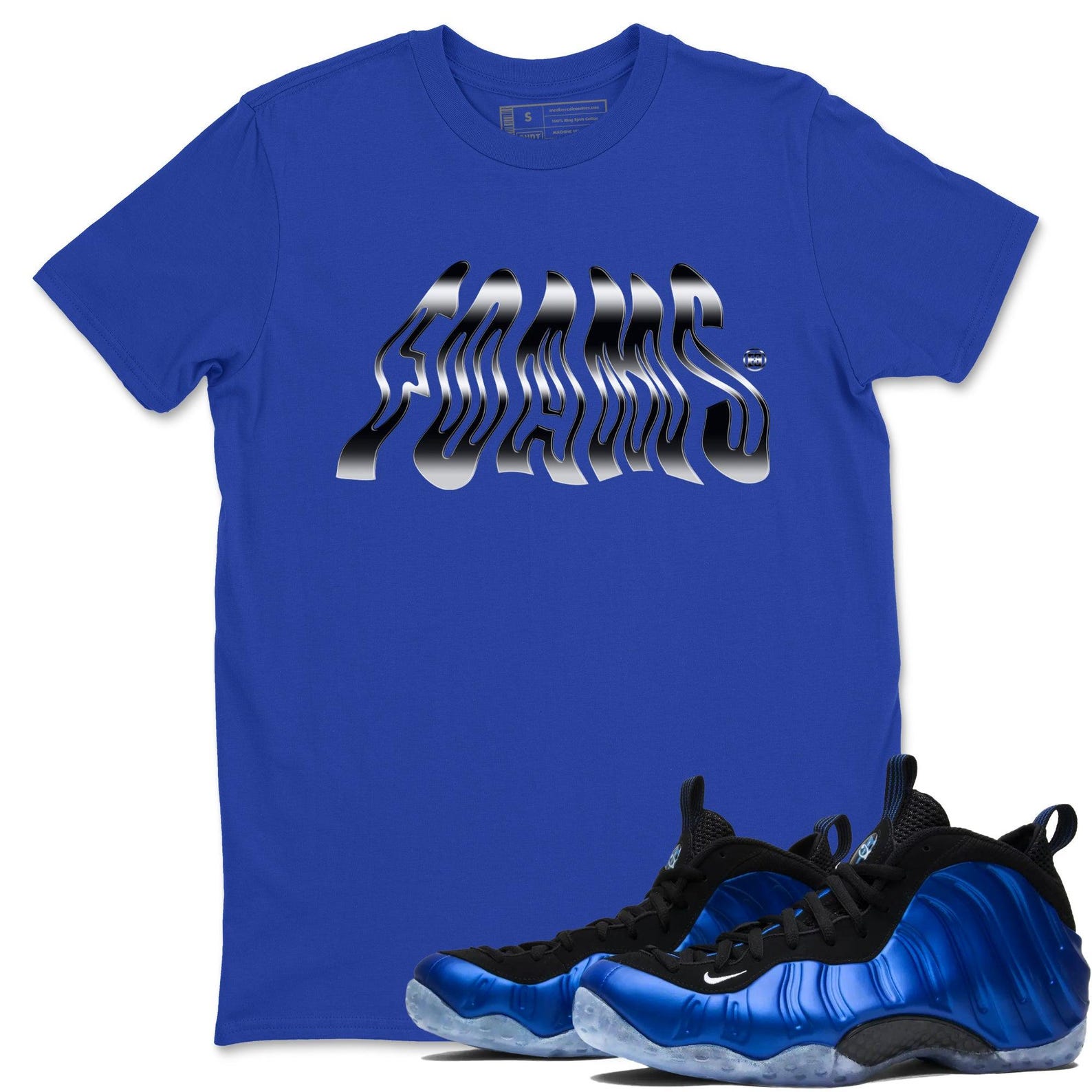 Foams Unisex Crew Neck Sneaker Matching T Shirt To Match Foamposite One Royal, FQ8181-511 T-Shirt, Sneaker Match Tee