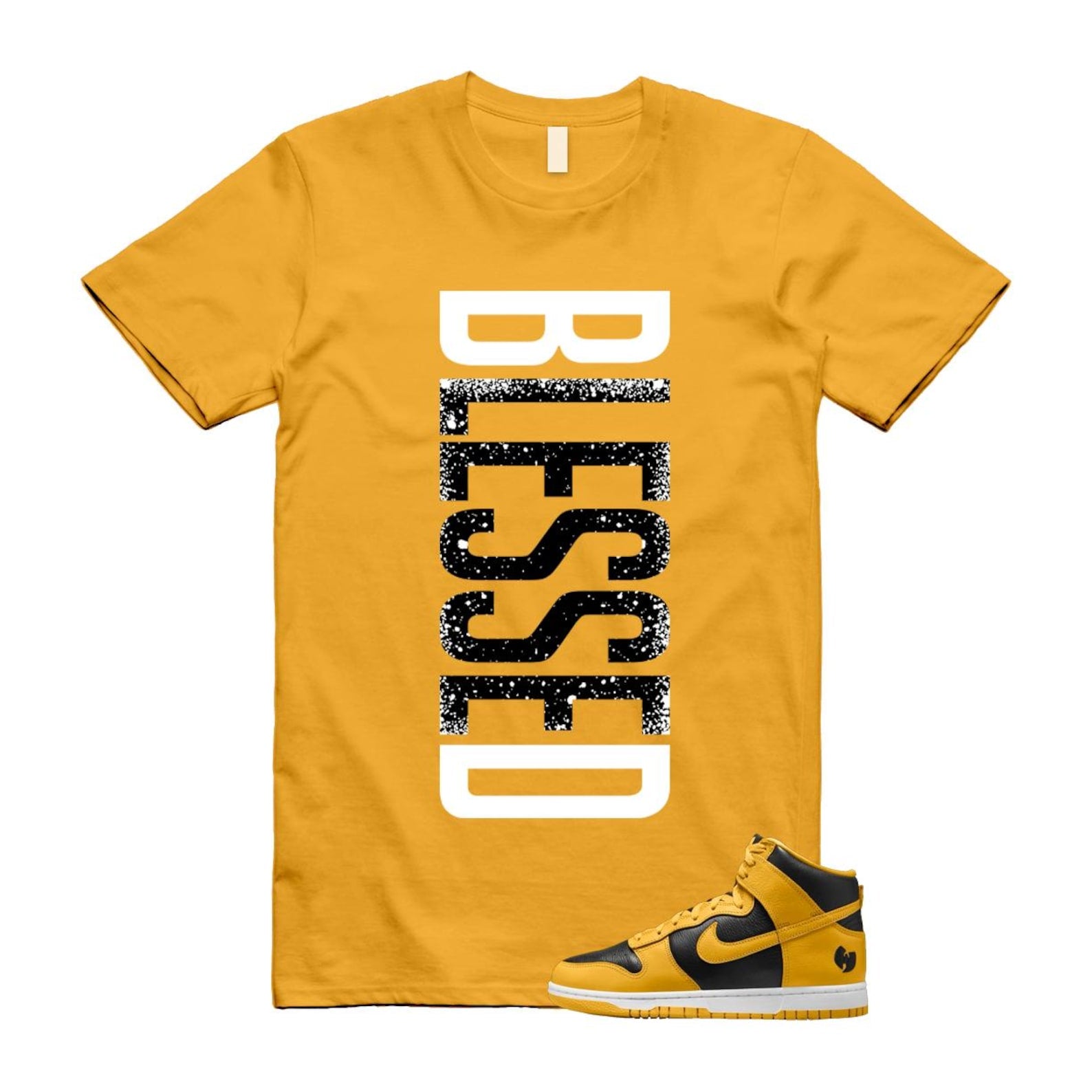 Dunk Tang Black Pollen White Yellow Gold High T Shirt Match VERTBLS HJ4320-001 T-Shirt, Sneaker Match Tee