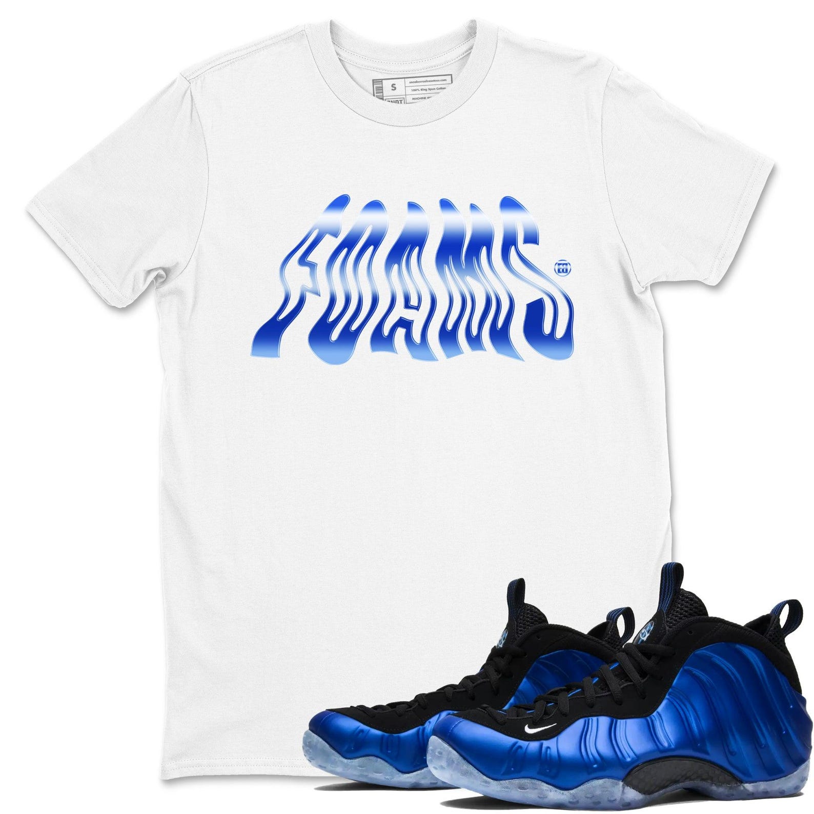 Foams Unisex Crew Neck Sneaker Matching T Shirt To Match Foamposite One Royal, FQ8181-511 T-Shirt, Sneaker Match Tee
