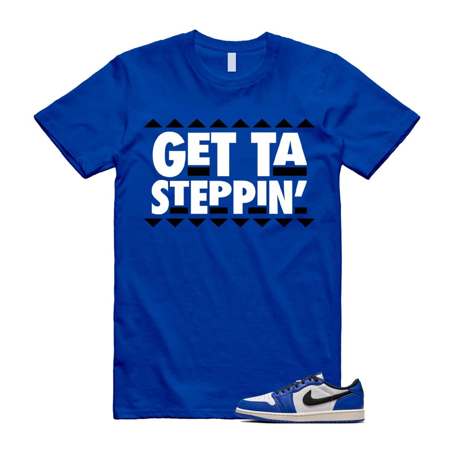 1 Game Royal Blue White Black Low OG T Shirt Match GET CZ0790-140 T-Shirt, Sneaker Match Tee
