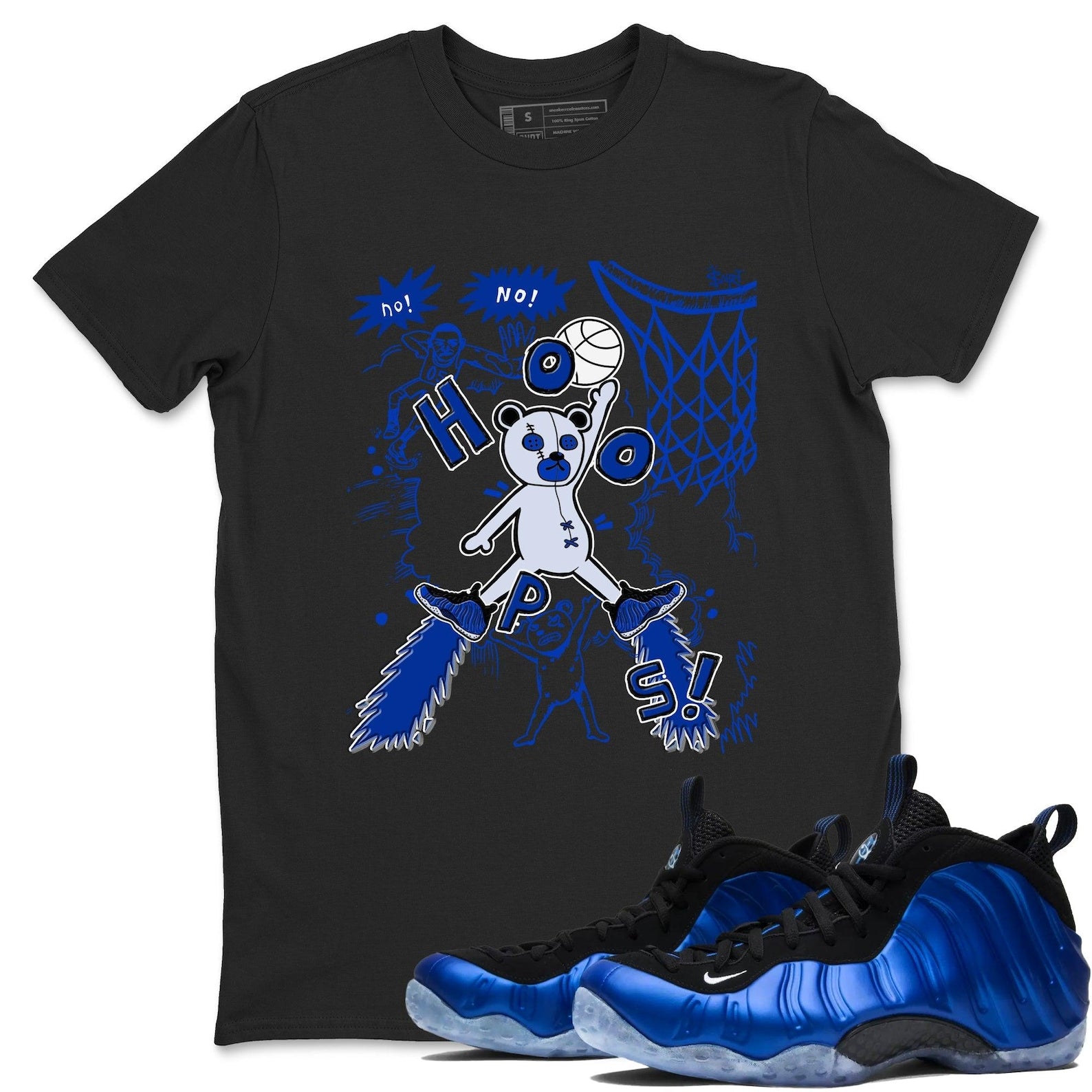 Stop The Bear Unisex T Shirts To Match Jordans Air Foamposite One Royal, FQ8181-511 T-Shirt, Sneaker Match Tee