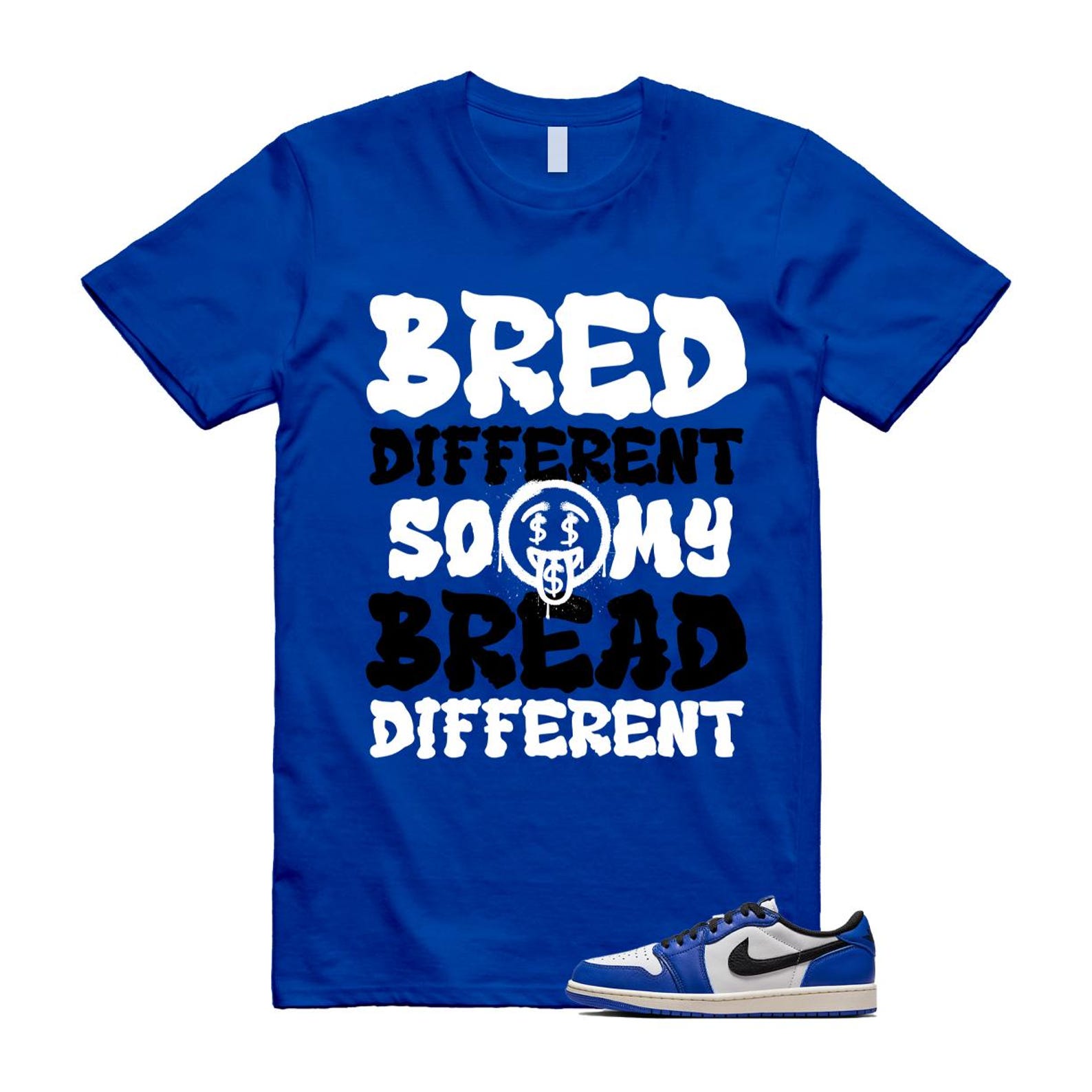 1 Game Royal Blue White Black Low OG T Shirt Match BDBD CZ0790-140 T-Shirt, Sneaker Match Tee