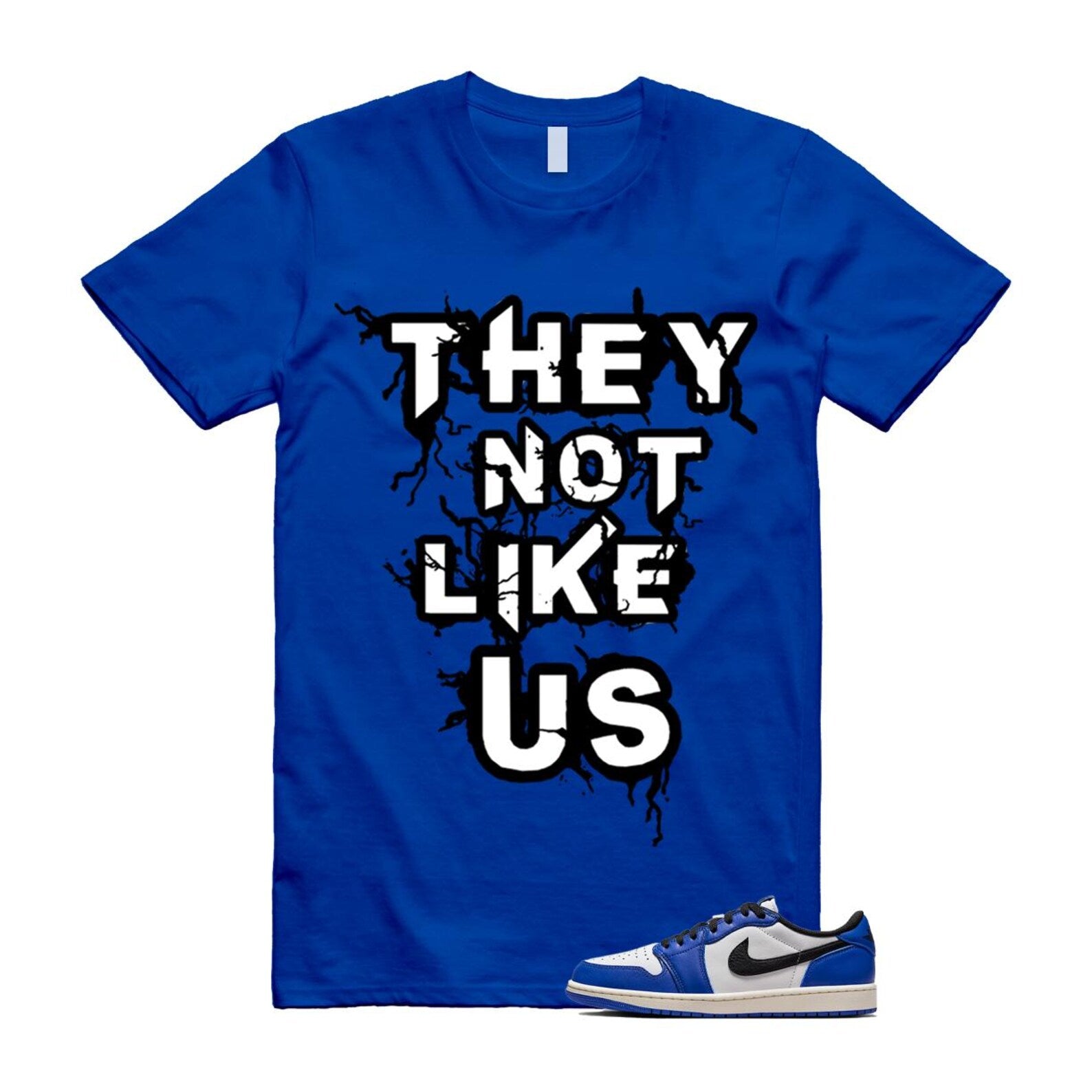 1 Game Royal Blue White Black Low OG T Shirt Match US CZ0790-140 T-Shirt, Sneaker Match Tee