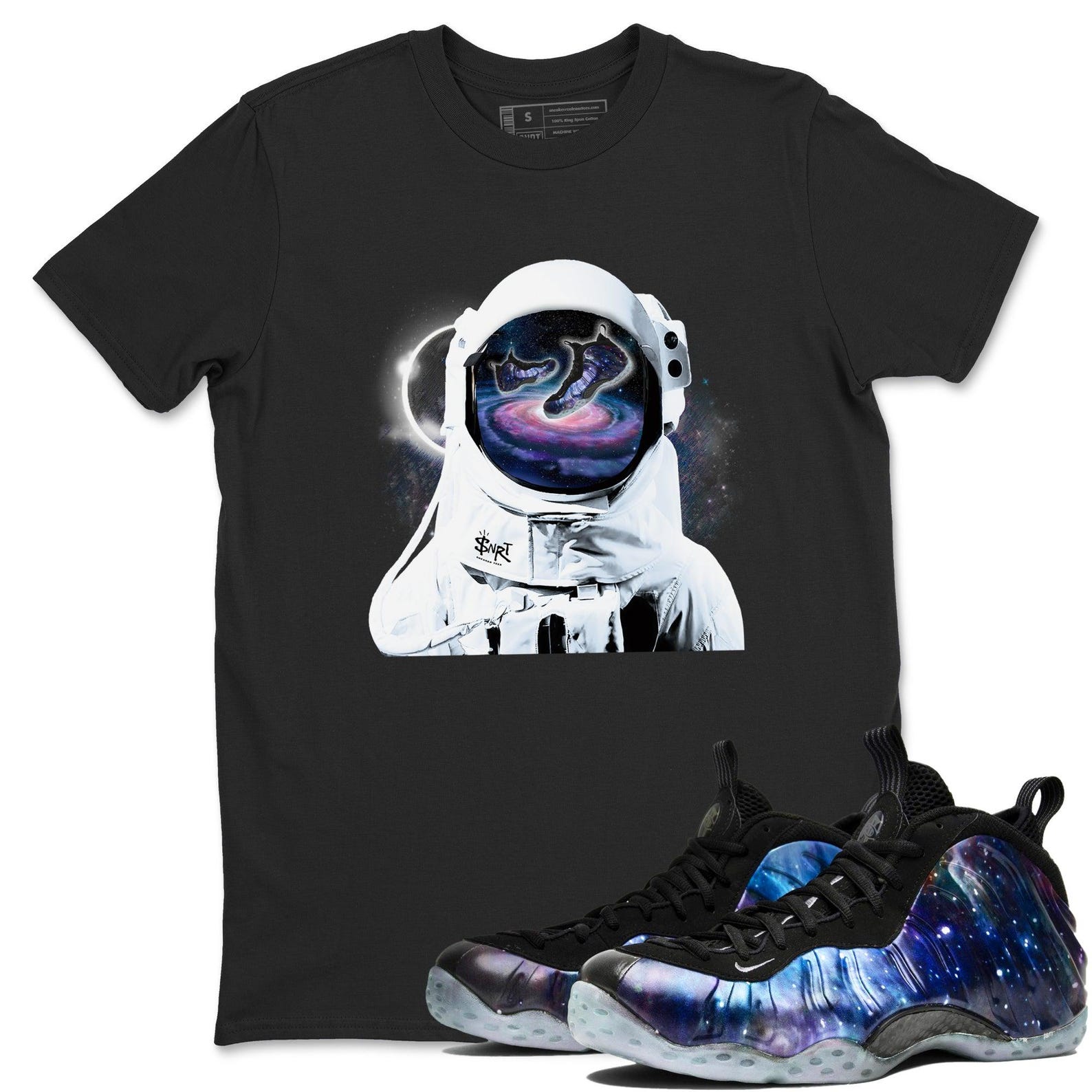 Space Discovery Unisex T Shirts To Match Jordans Air Foamposite One Galaxy, FQ4303-400 T-Shirt, Sneaker Match Tee