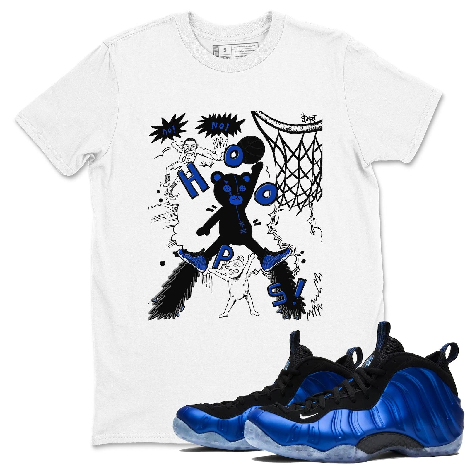 Stop The Bear Unisex T Shirts To Match Jordans Air Foamposite One Royal, FQ8181-511 T-Shirt, Sneaker Match Tee