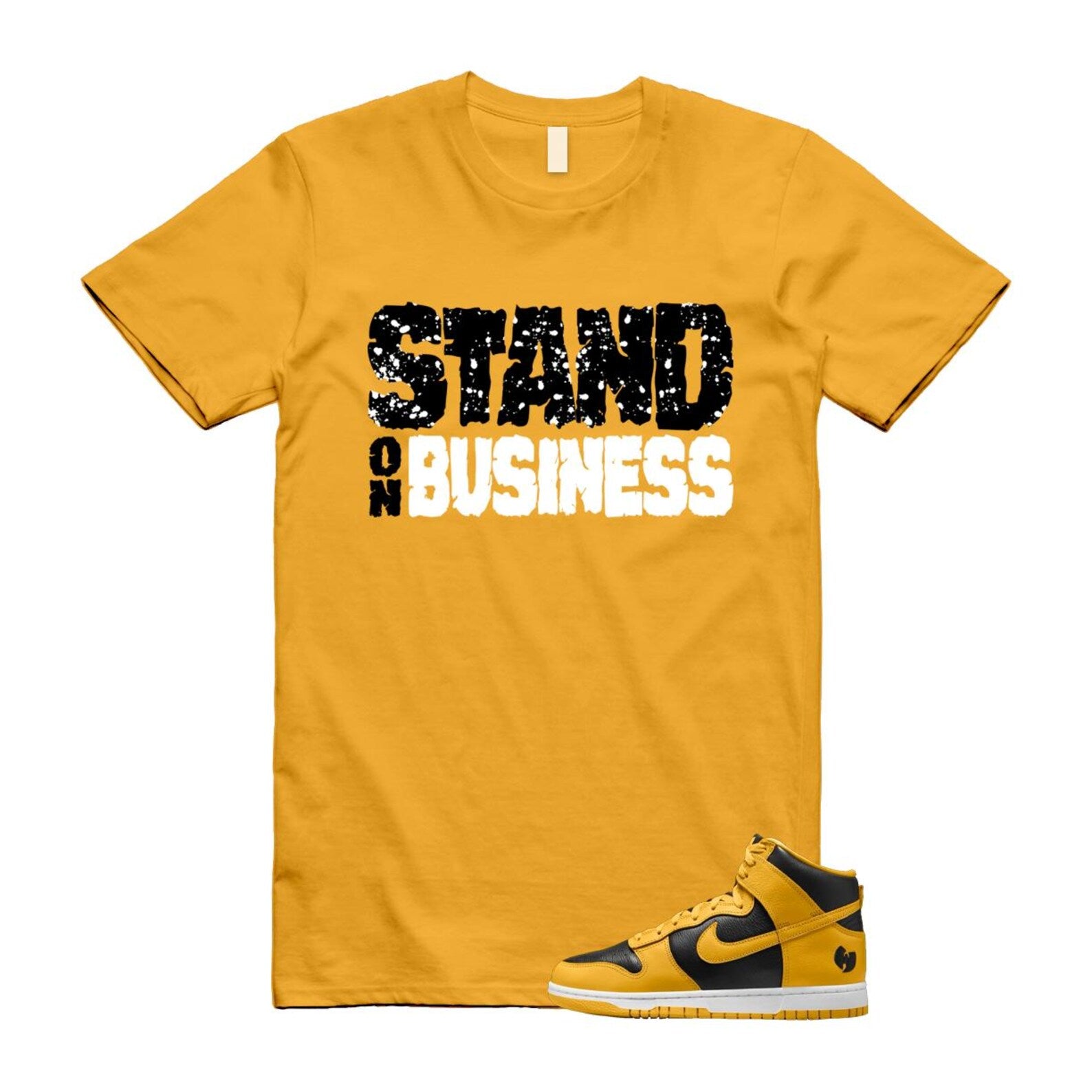 Dunk Tang Black Pollen White Yellow Gold High T Shirt Match Stand On Business HJ4320-001 T-Shirt, Sneaker Match Tee