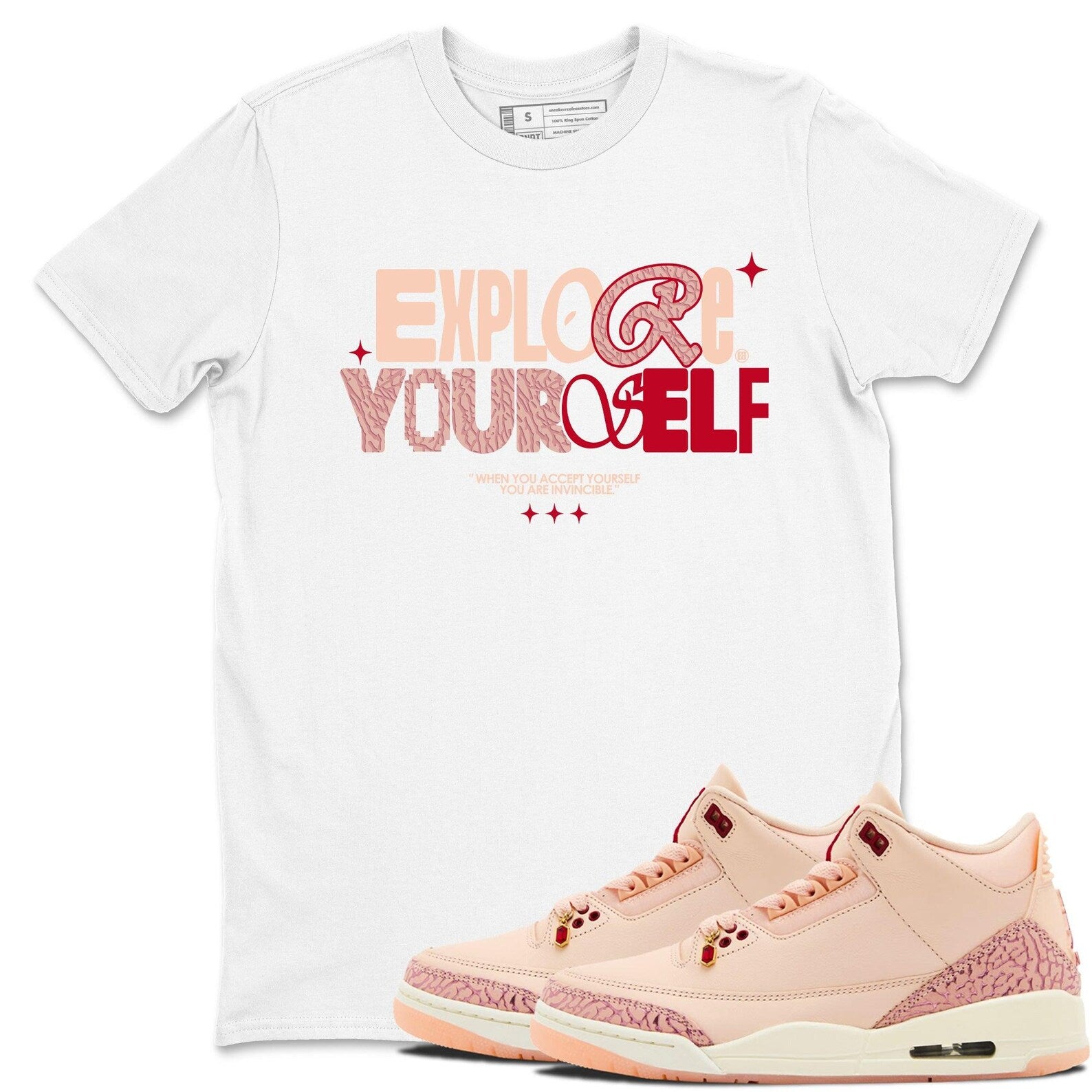 Explore Yourself Crew Neck T-Shirt To Match Jordans AJ3 Valentines Day, HJ0178-600 T-Shirt, Sneaker Match Tee