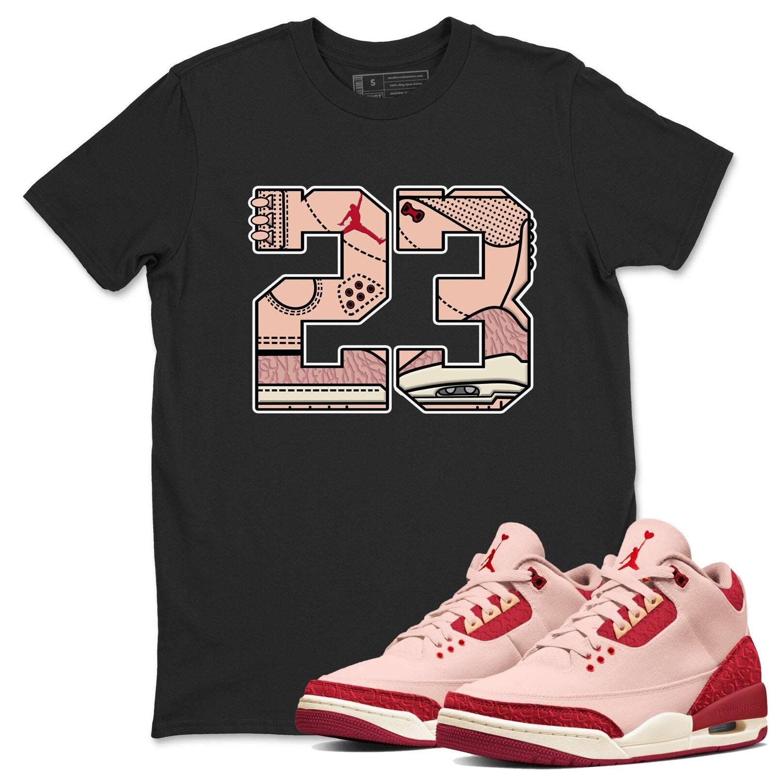 23 Crew Neck T-Shirt To Match Jordans AJ3 Valentines Day T-Shirt, Sneaker Match Tee