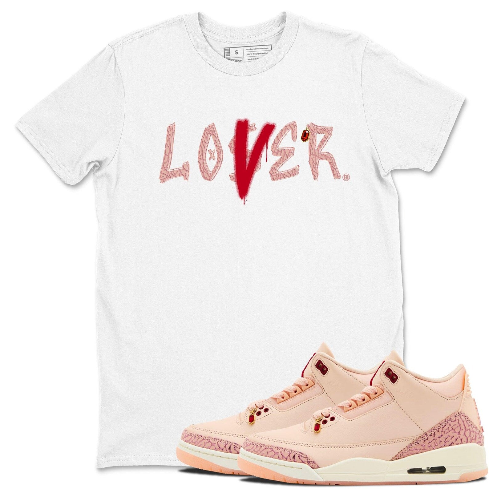 Loser Lover Crew Neck T-Shirt To Match Jordans AJ3 Valentines Day, HJ0178-600 T-Shirt, Sneaker Match Tee