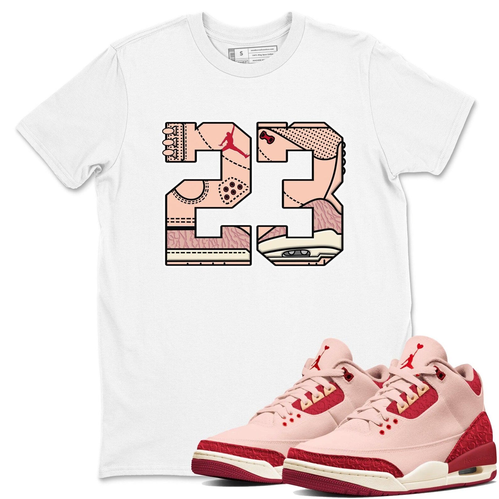 23 Crew Neck T-Shirt To Match Jordans AJ3 Valentines Day T-Shirt, Sneaker Match Tee