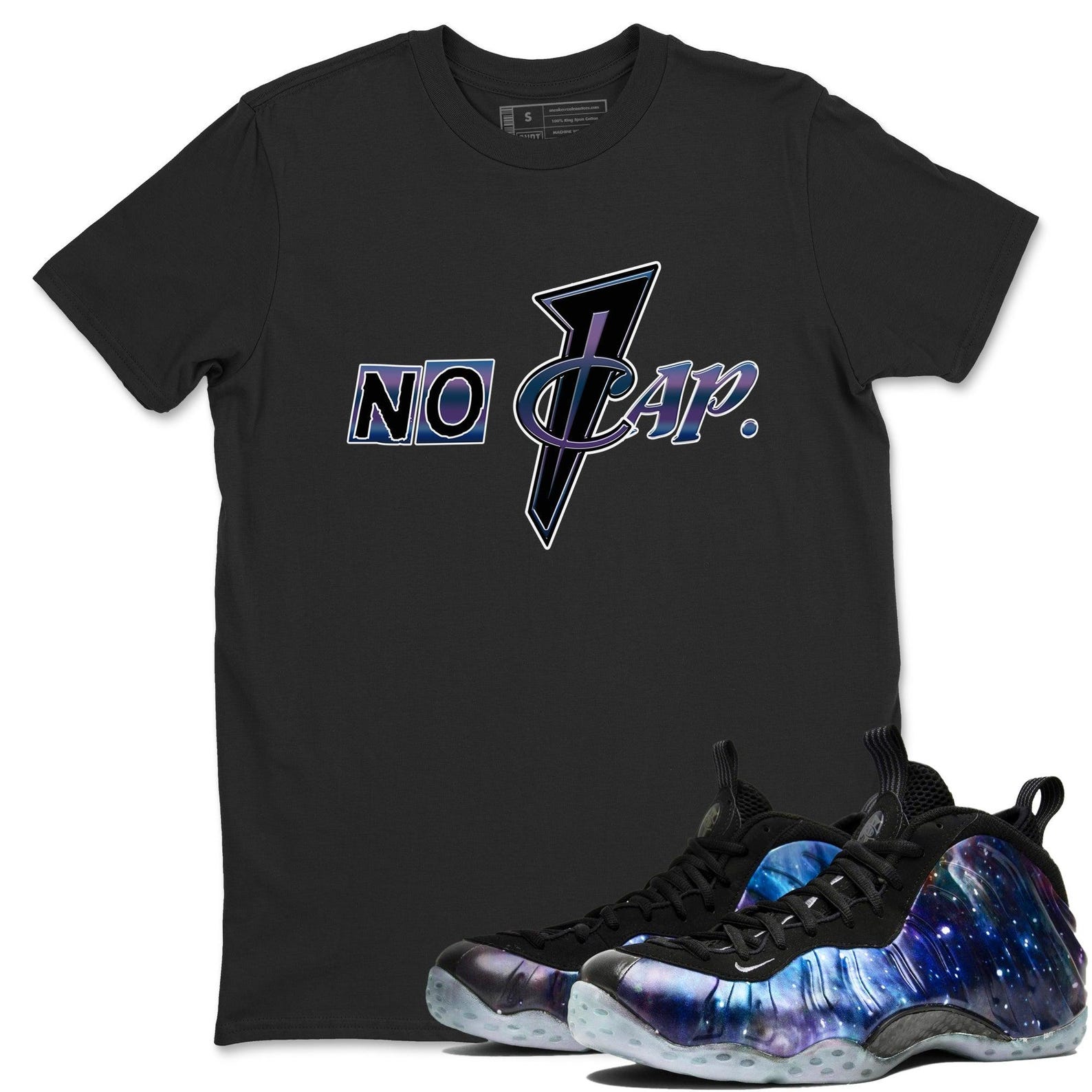 No Cap Sneaker T Shirts To Match Jordans Foamposite One Galaxy, FQ4303-400 T-Shirt, Sneaker Match Tee