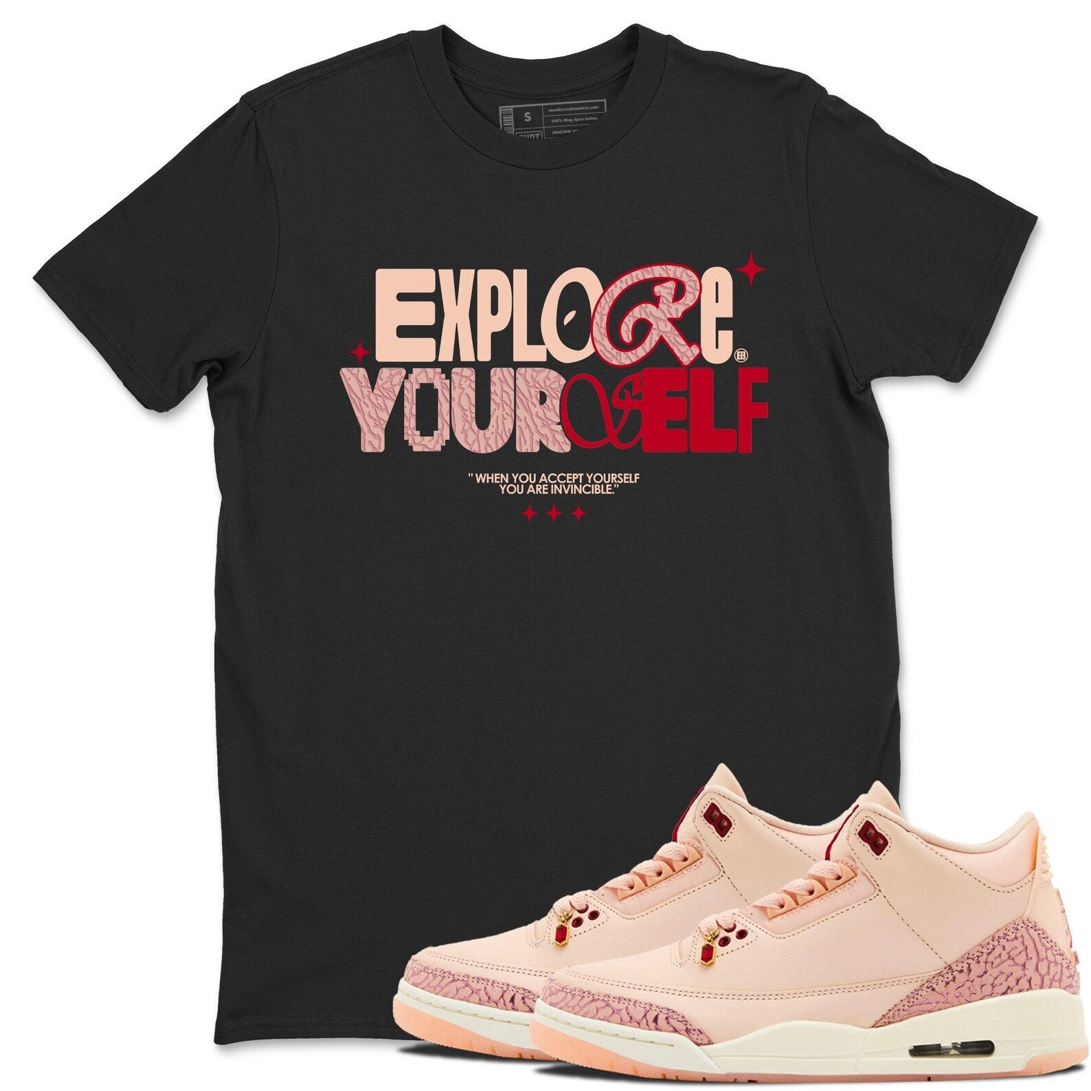 Explore Yourself Crew Neck T-Shirt To Match Jordans AJ3 Valentines Day, HJ0178-600 T-Shirt, Sneaker Match Tee