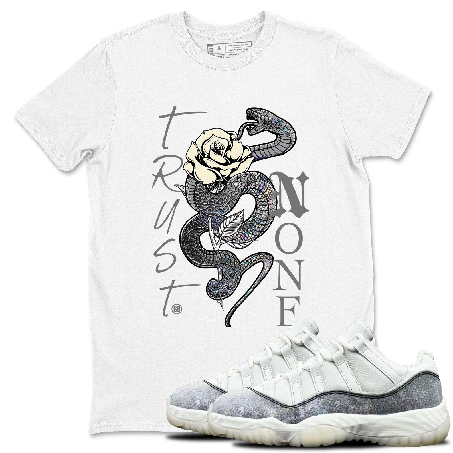 Trust None Crew Neck T-Shirt To Match Jordans 11s Year Of The Snake, HQ7000-001 T-Shirt, Sneaker Match Tee