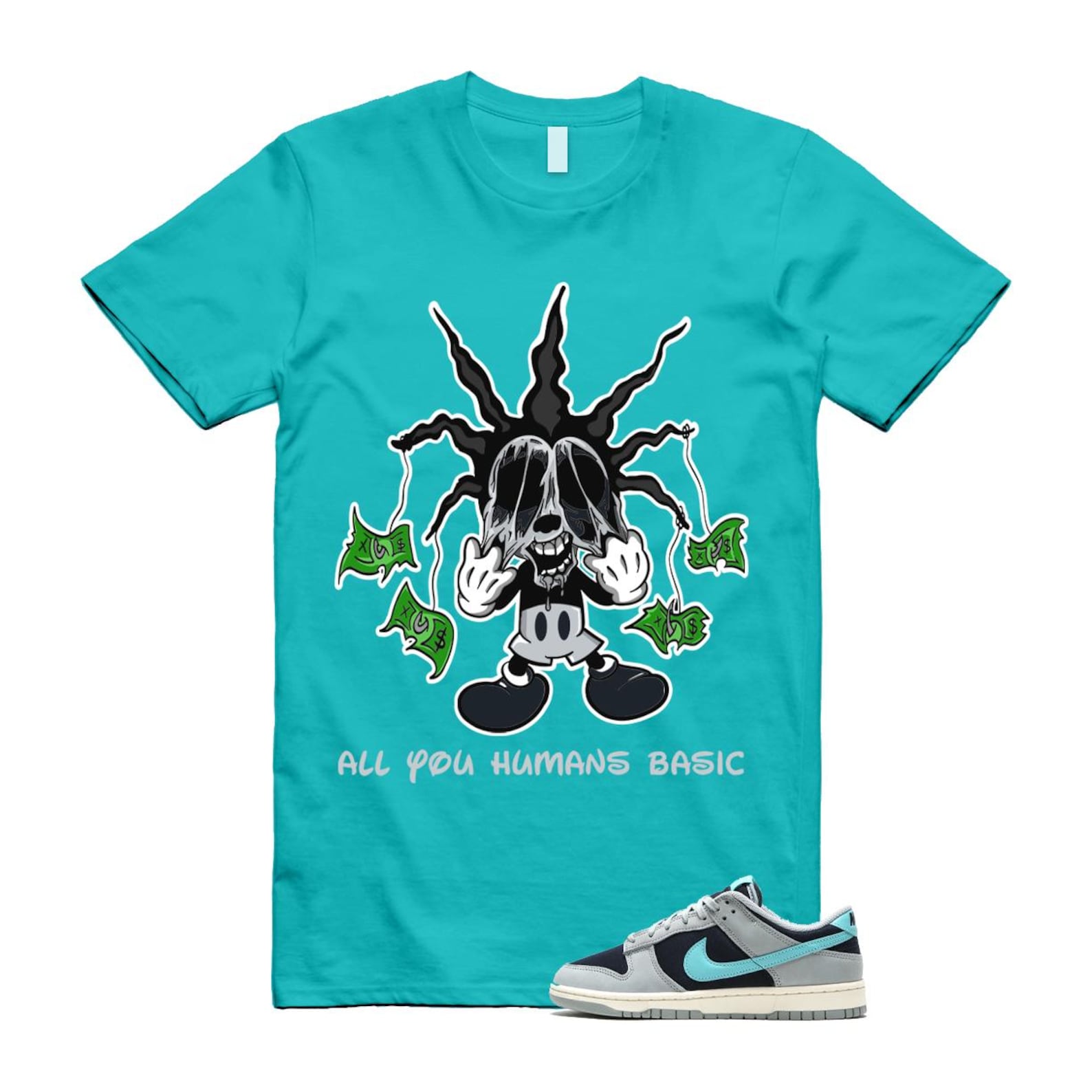 Dunk Green Frost Light Pumice Dark Obsidian Coconut Milk Low Retro Premium T Shirt Match HOOK FB8895-001 T-Shirt, Sneaker Match Tee