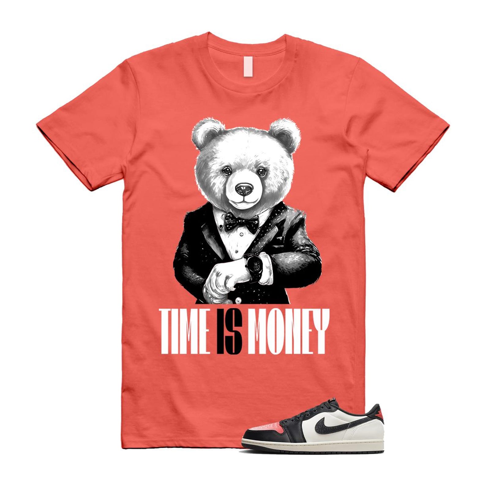 1 Infrared 23 Sail Off Noir Pink Oxford Black White Low T Shirt Match TIM HF8828-100 T-Shirt, Sneaker Match Tee