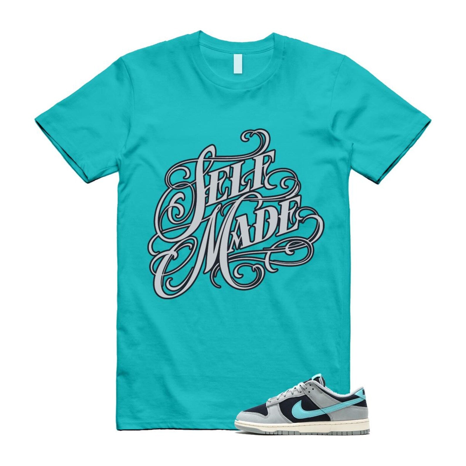 Dunk Green Frost Light Pumice Dark Obsidian Coconut Milk Low Retro Premium T Shirt Match SELF FB8895-001 T-Shirt, Sneaker Match Tee