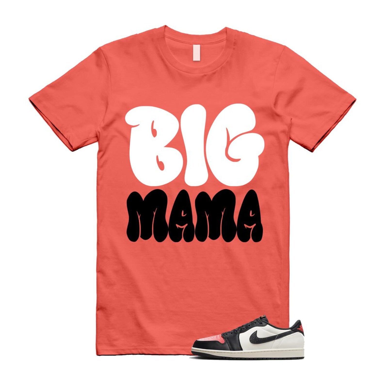 1 Infrared 23 Sail Off Noir Pink Oxford Black White Low T Shirt Match MAMA HF8828-100 T-Shirt, Sneaker Match Tee
