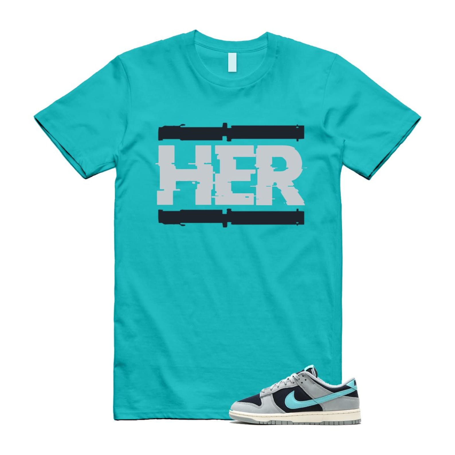 Dunk Green Frost Light Pumice Dark Obsidian Coconut Milk Low Retro Premium T Shirt Match HER FB8895-001 T-Shirt, Sneaker Match Tee