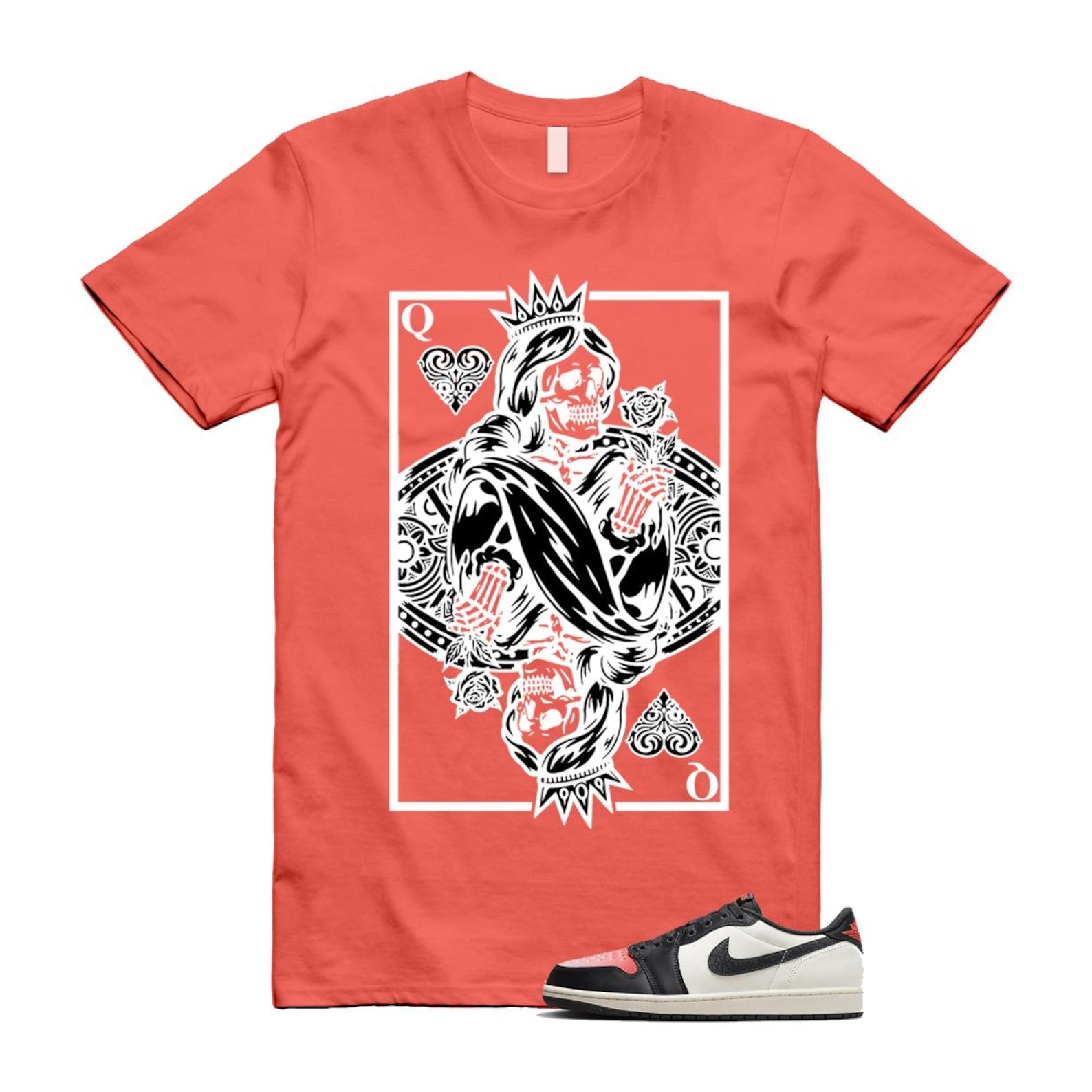 1 Infrared 23 Sail Off Noir Pink Oxford Black White Low T Shirt Match QC HF8828-100 T-Shirt, Sneaker Match Tee