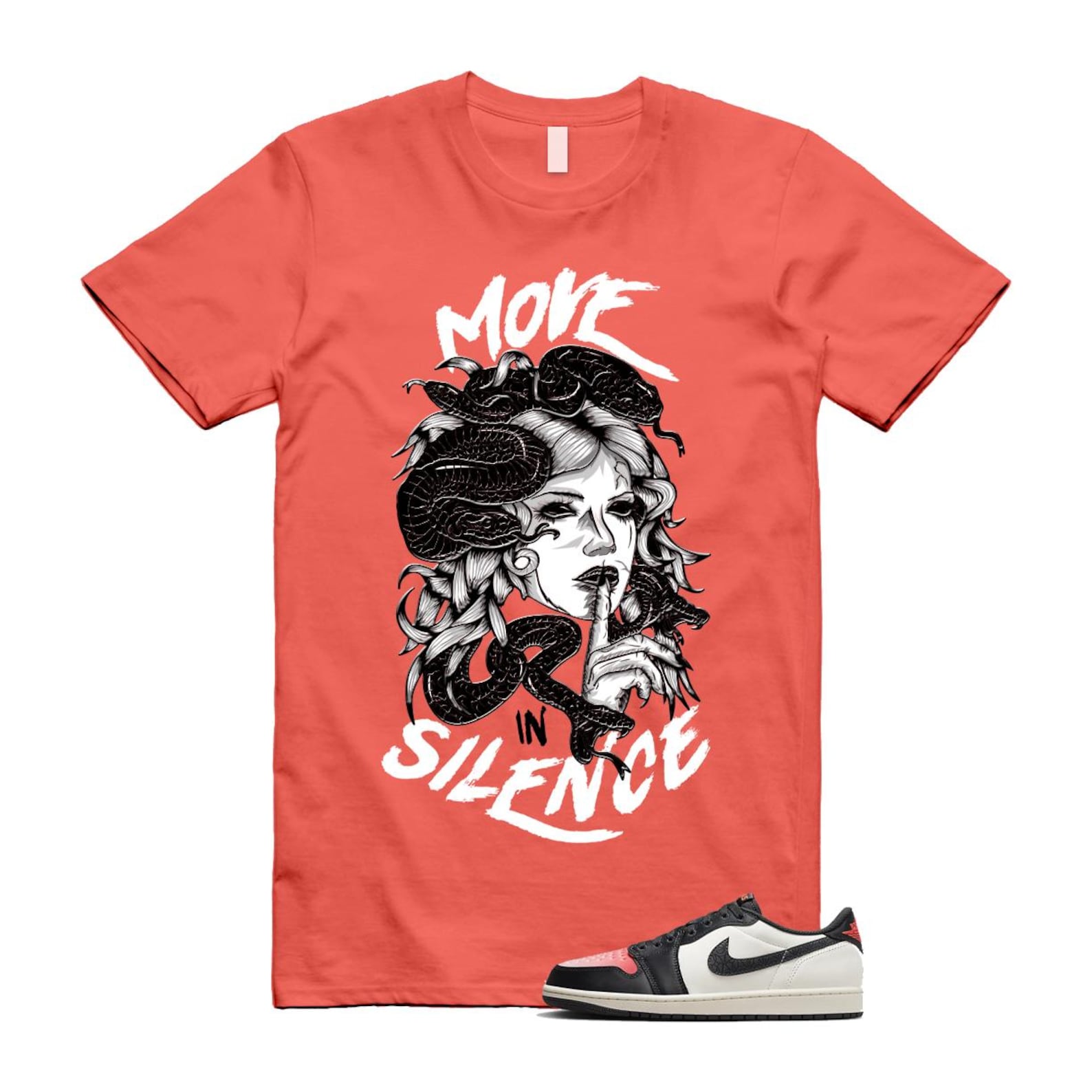 1 Infrared 23 Sail Off Noir Pink Oxford Black White Low T Shirt Match MIS HF8828-100 T-Shirt, Sneaker Match Tee