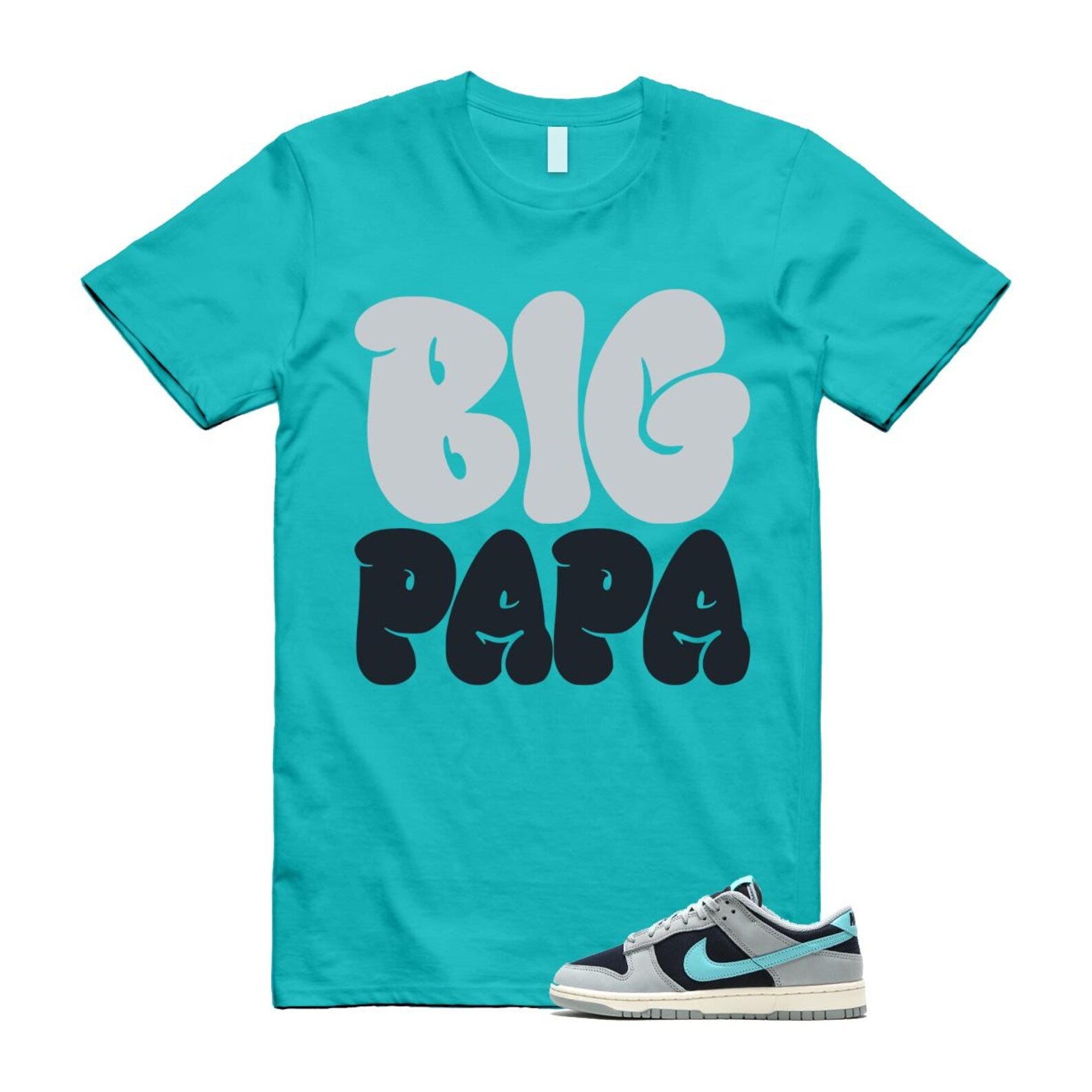 Dunk Green Frost Light Pumice Dark Obsidian Coconut Milk Low Retro Premium T Shirt Match PAPA FB8895-001 T-Shirt, Sneaker Match Tee