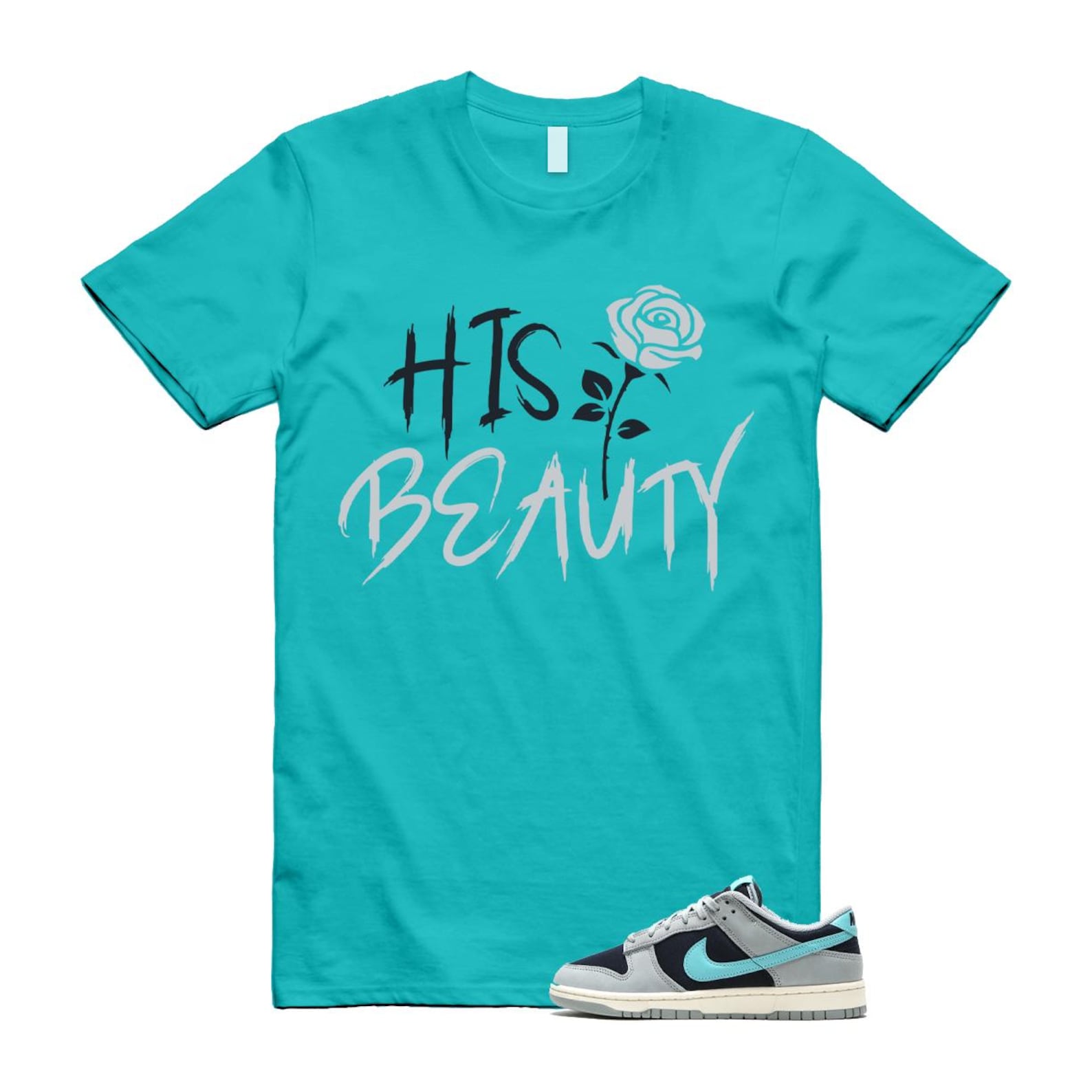 Dunk Green Frost Light Pumice Dark Obsidian Coconut Milk Low Retro Premium T Shirt Match BEAUTY FB8895-001 T-Shirt, Sneaker Match Tee