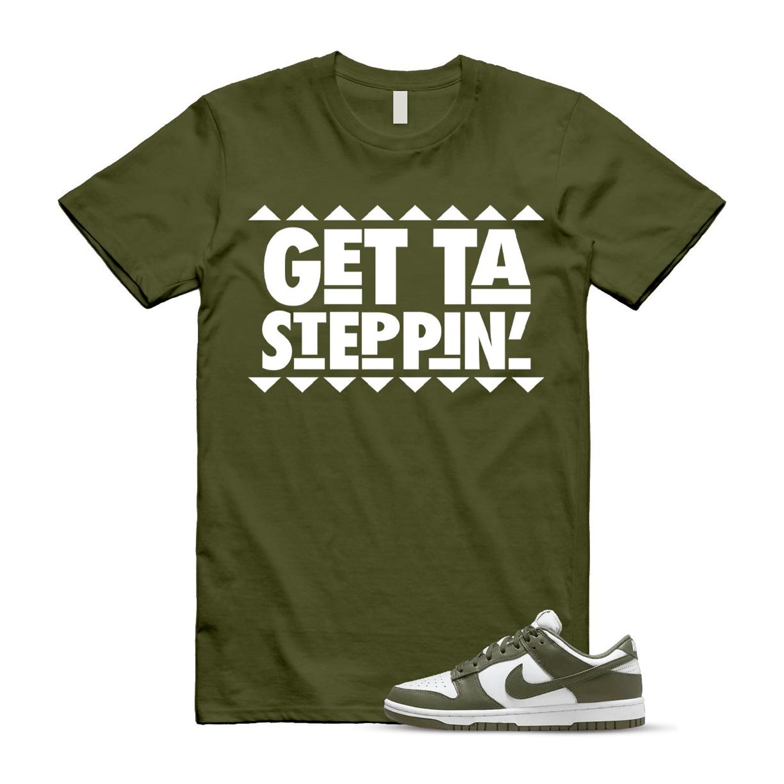 Dunk Olive Medium Low White T Shirt Match GET DD1503-120 T-Shirt, Sneaker Match Tee