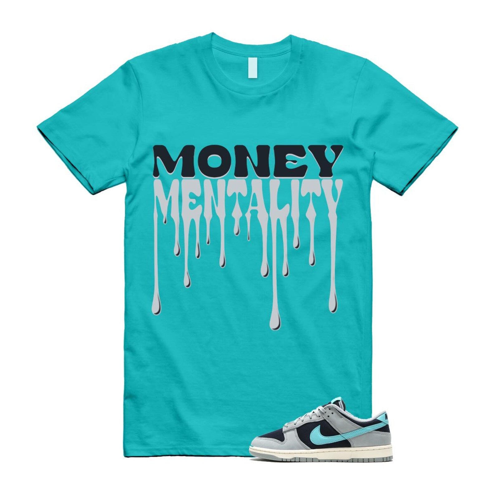 Dunk Green Frost Light Pumice Dark Obsidian Coconut Milk Low Retro Premium T Shirt Match MENTALITY FB8895-001 T-Shirt, Sneaker Match Tee