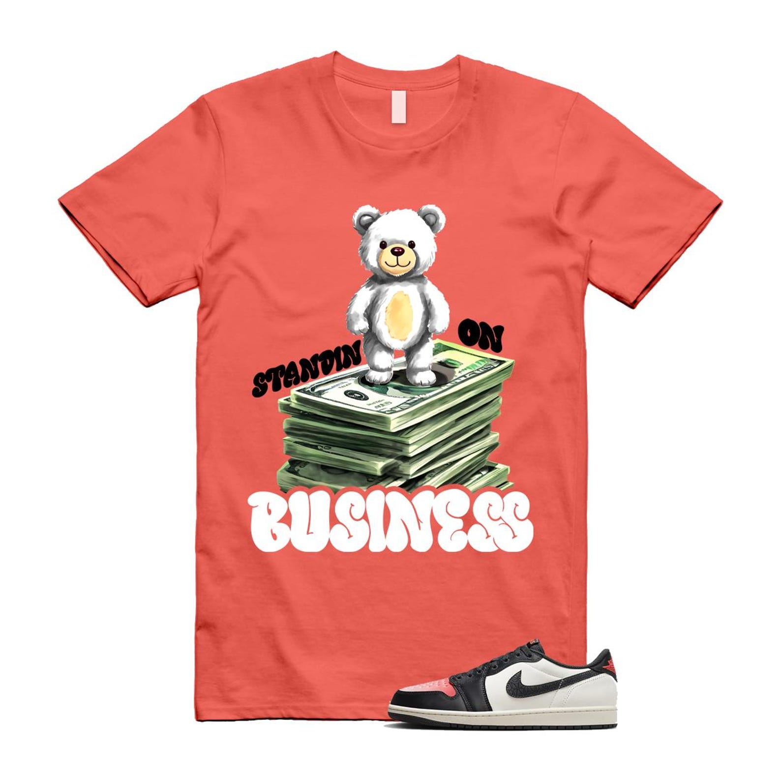 1 Infrared 23 Sail Off Noir Pink Oxford Black White Low T Shirt Match SB2 HF8828-100 T-Shirt, Sneaker Match Tee