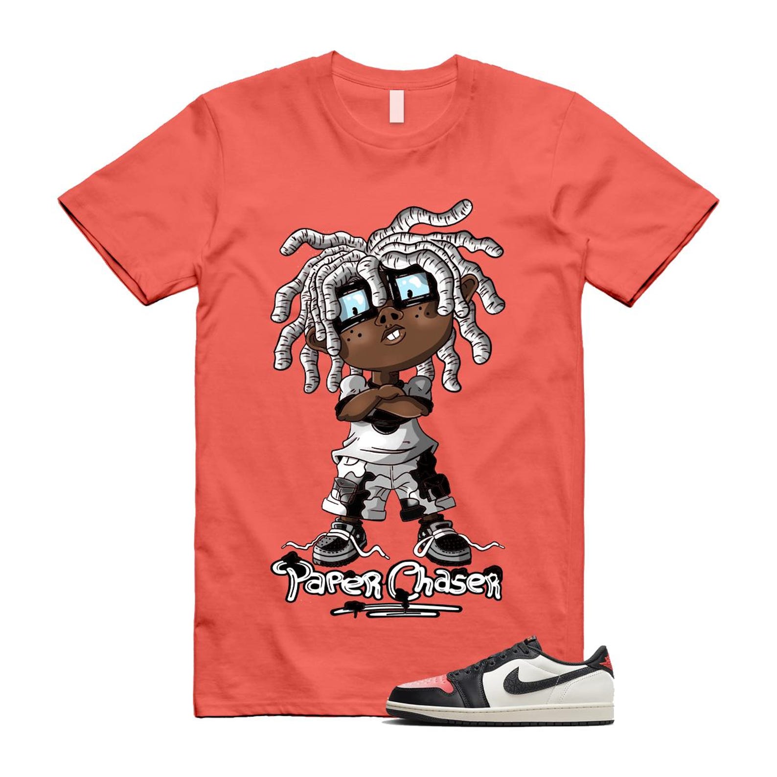 1 Infrared 23 Sail Off Noir Pink Oxford Black White Low T Shirt Match CHUCKY HF8828-100 T-Shirt, Sneaker Match Tee