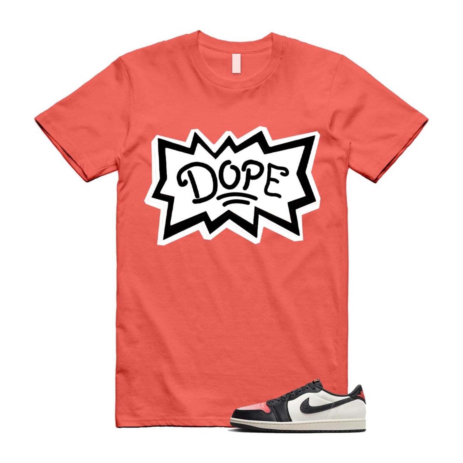 1 Infrared 23 Sail Off Noir Pink Oxford Black White Low T Shirt Match DOPE HF8828-100 T-Shirt, Sneaker Match Tee