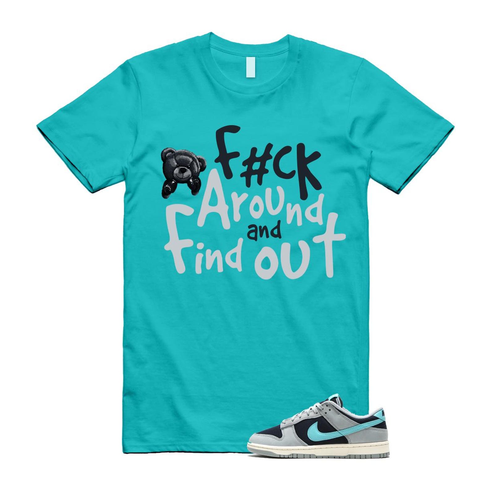 Dunk Green Frost Light Pumice Dark Obsidian Coconut Milk Low Retro Premium T Shirt Match FCK FB8895-001 T-Shirt, Sneaker Match Tee