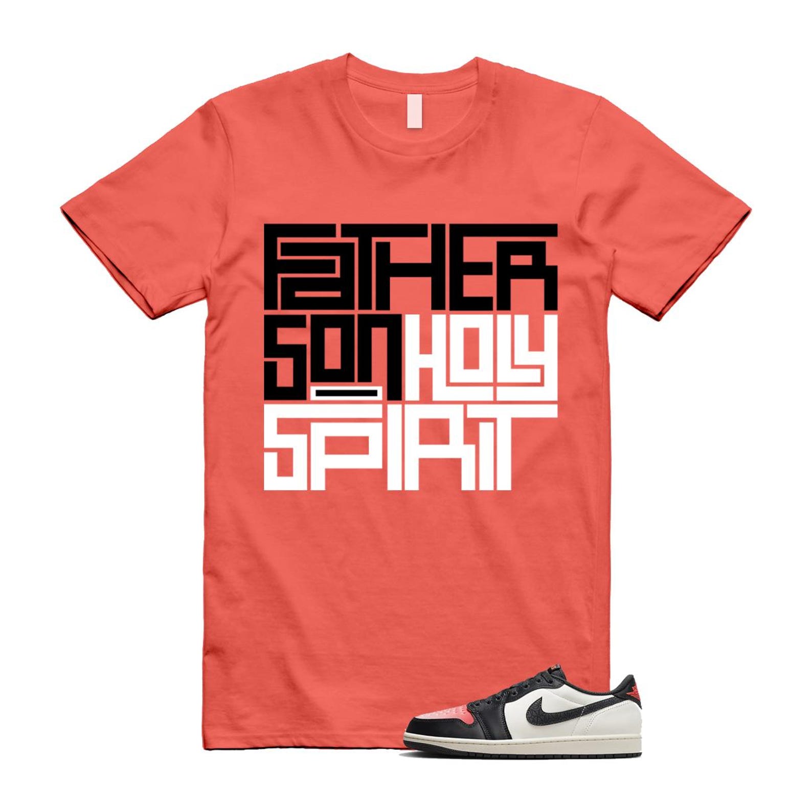 1 Infrared 23 Sail Off Noir Pink Oxford Black White Low T Shirt Match FATHER HF8828-100 T-Shirt, Sneaker Match Tee