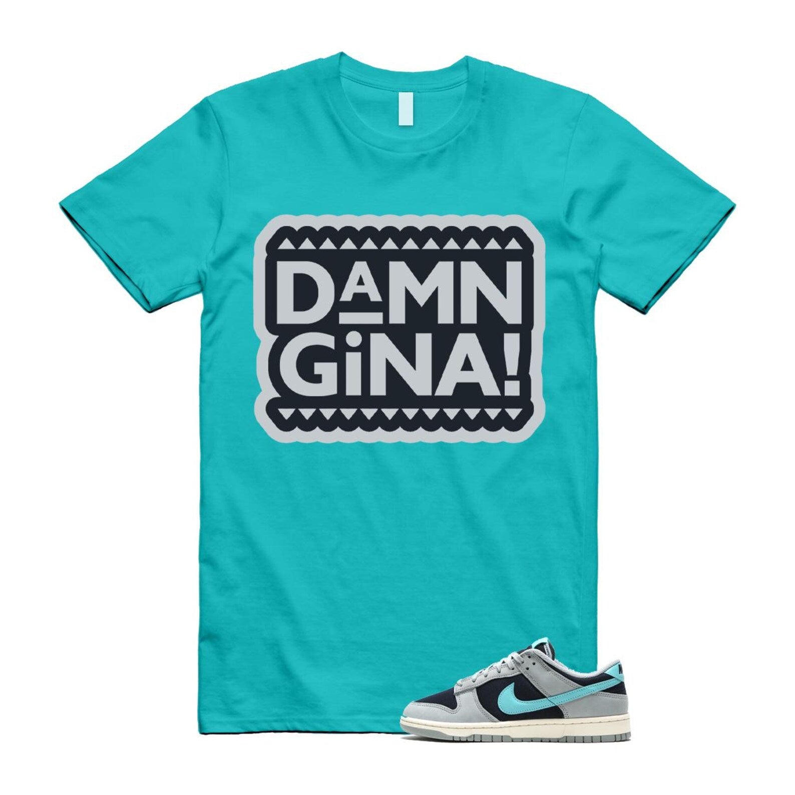 Dunk Green Frost Light Pumice Dark Obsidian Coconut Milk Low Retro Premium T Shirt Match GINA FB8895-001 T-Shirt, Sneaker Match Tee