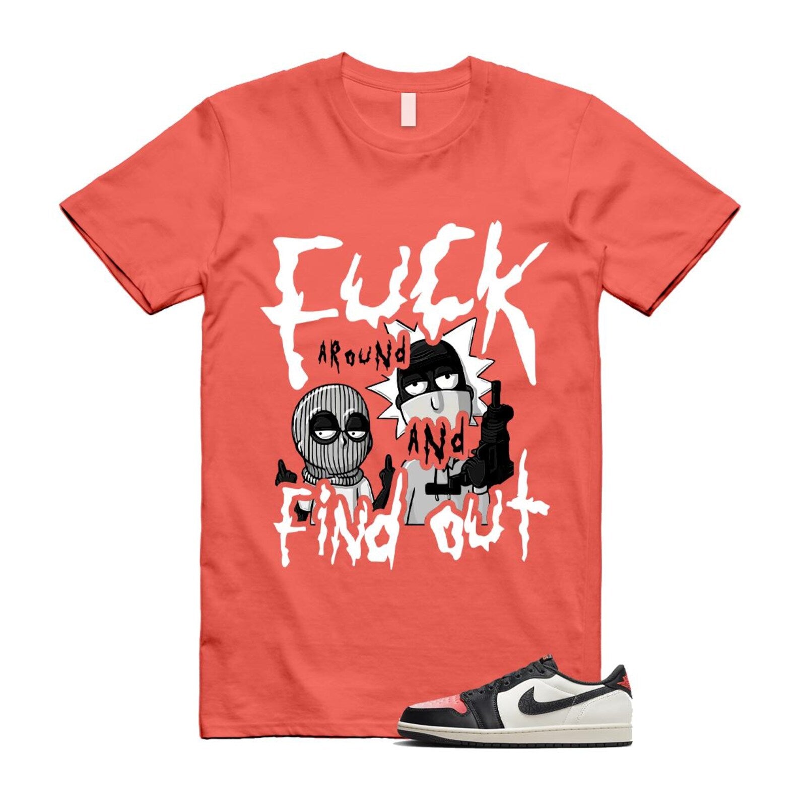 1 Infrared 23 Sail Off Noir Pink Oxford Black White Low T Shirt Match MORTY HF8828-100 T-Shirt, Sneaker Match Tee