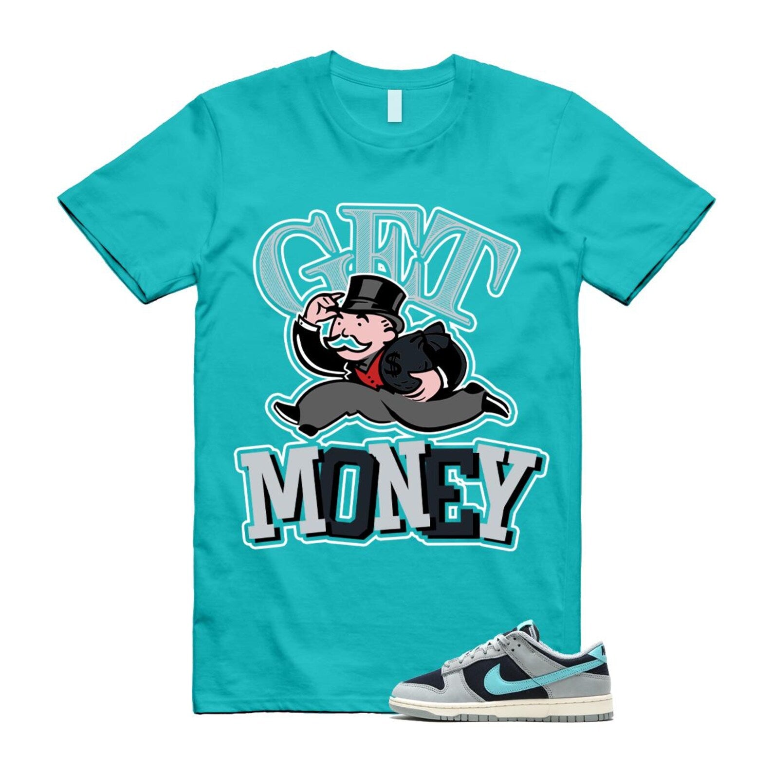 Dunk Green Frost Light Pumice Dark Obsidian Coconut Milk Low Retro Premium T Shirt Match GM FB8895-001 T-Shirt, Sneaker Match Tee